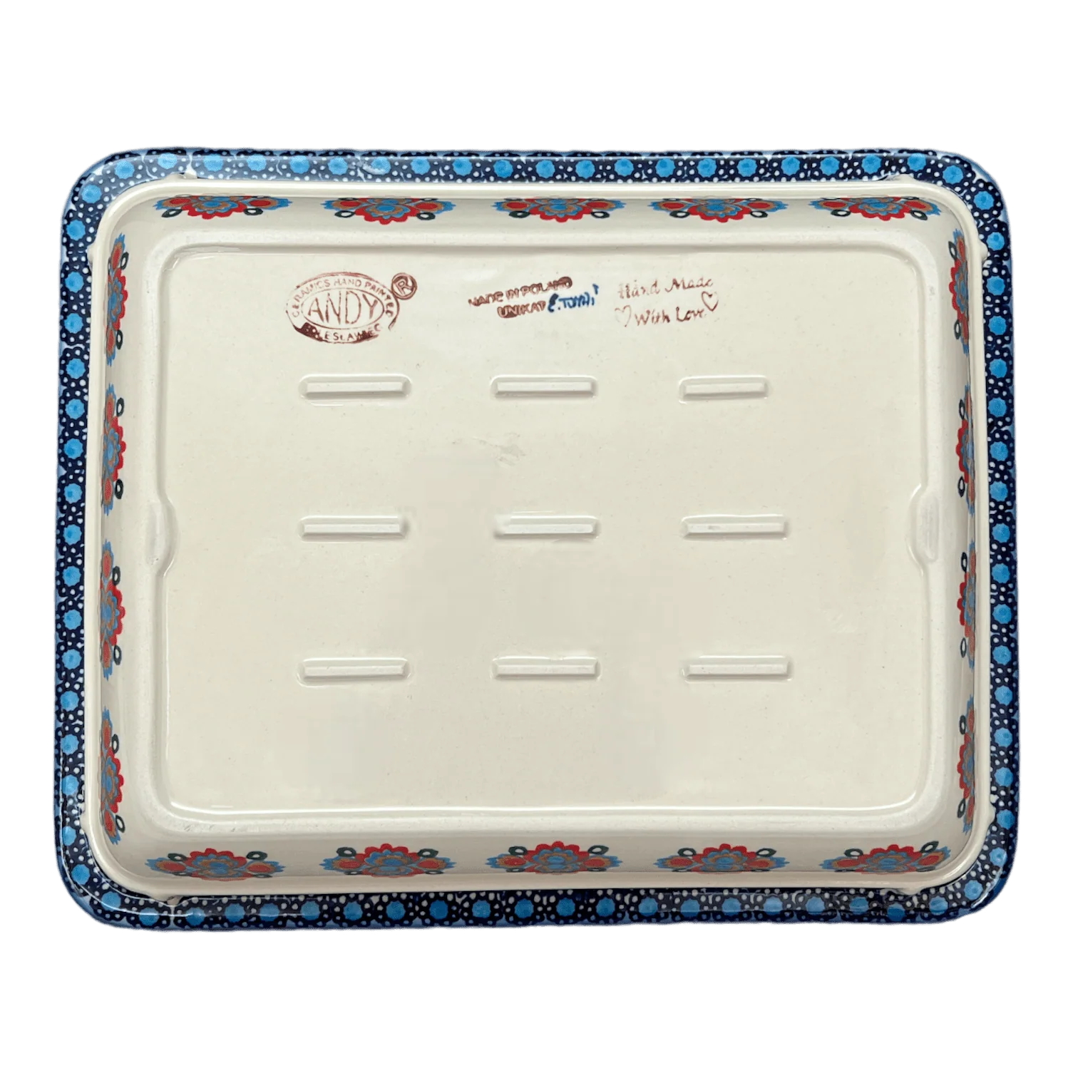Rectangular Baking Dish, 10.25" x 12.5" in "Polish Bouquet" by Andy | NDA264-82 - Image 4