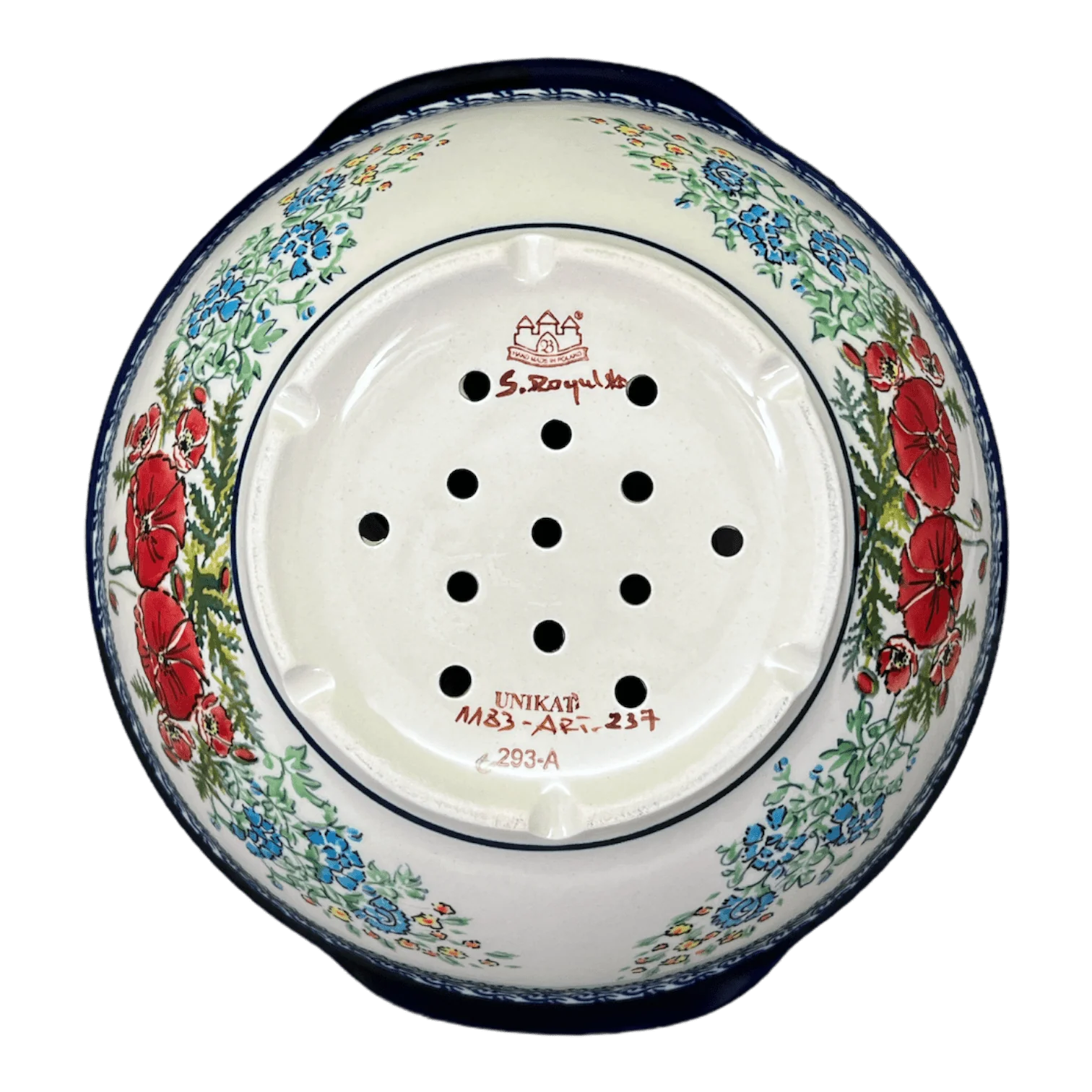 Colander, 10" in "Floral Crescent" by Zaklady | Y1183A-ART237 - Image 3