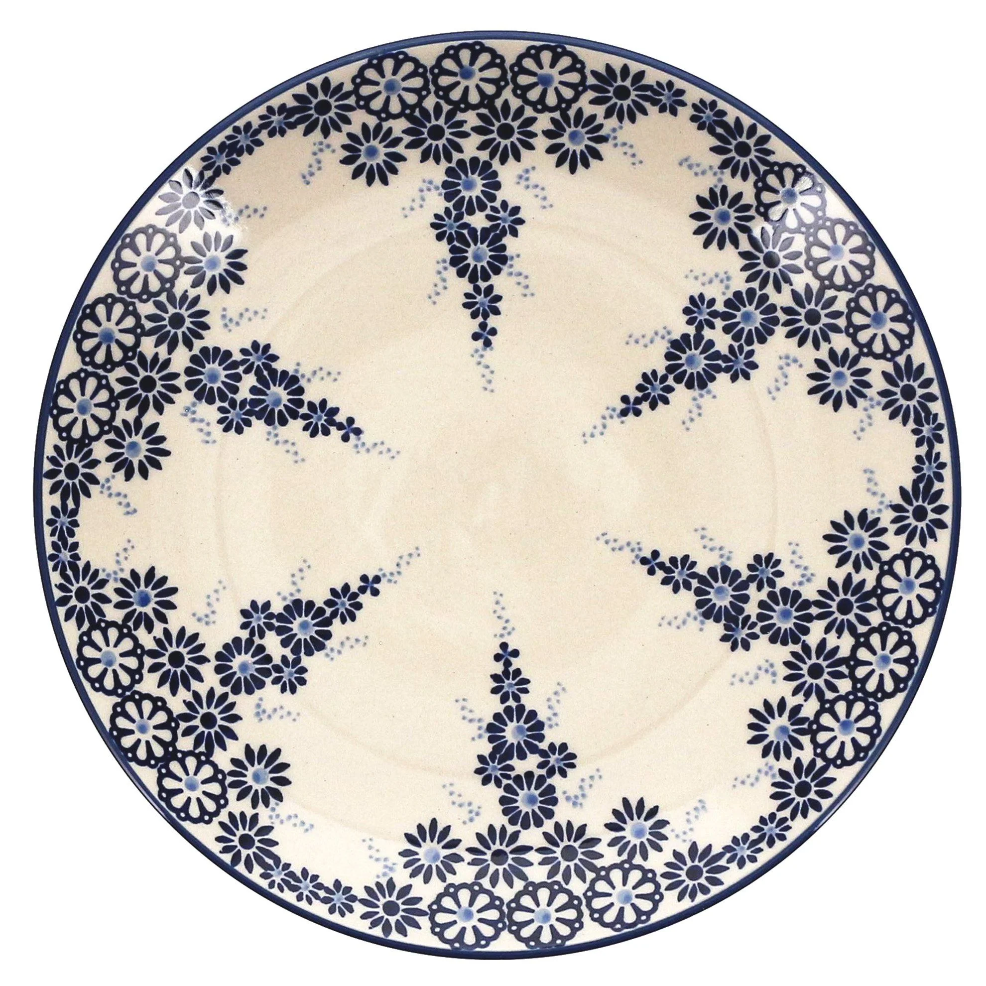 Plate, Round, Dinner, 10" in "Cobalt Falls" by Manufaktura | T132U-WB04
