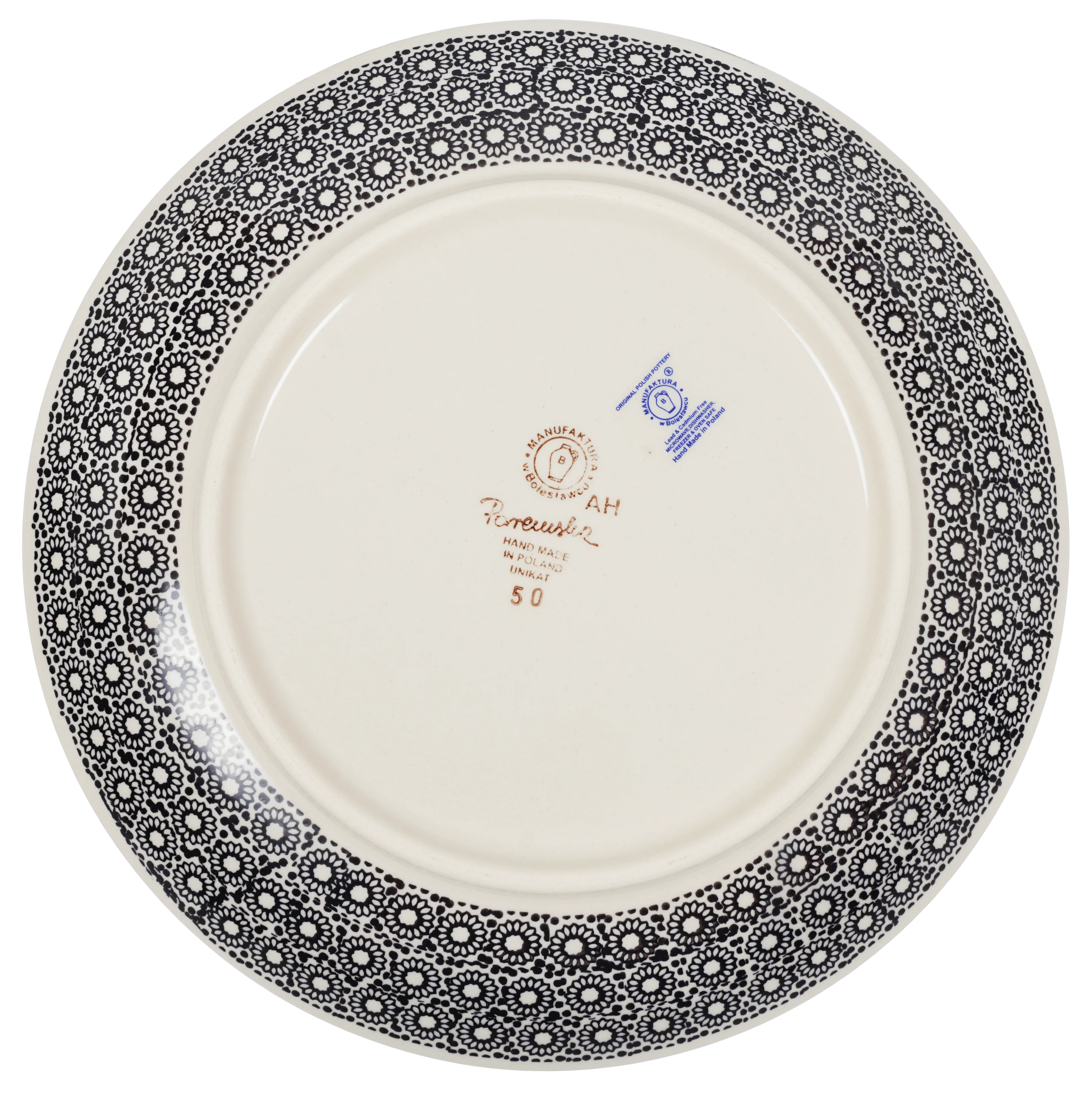 Plate, Round, Dinner, 10" in "Duet in Black & Grey" by Manufaktura | T132S-DPSC - Image 3
