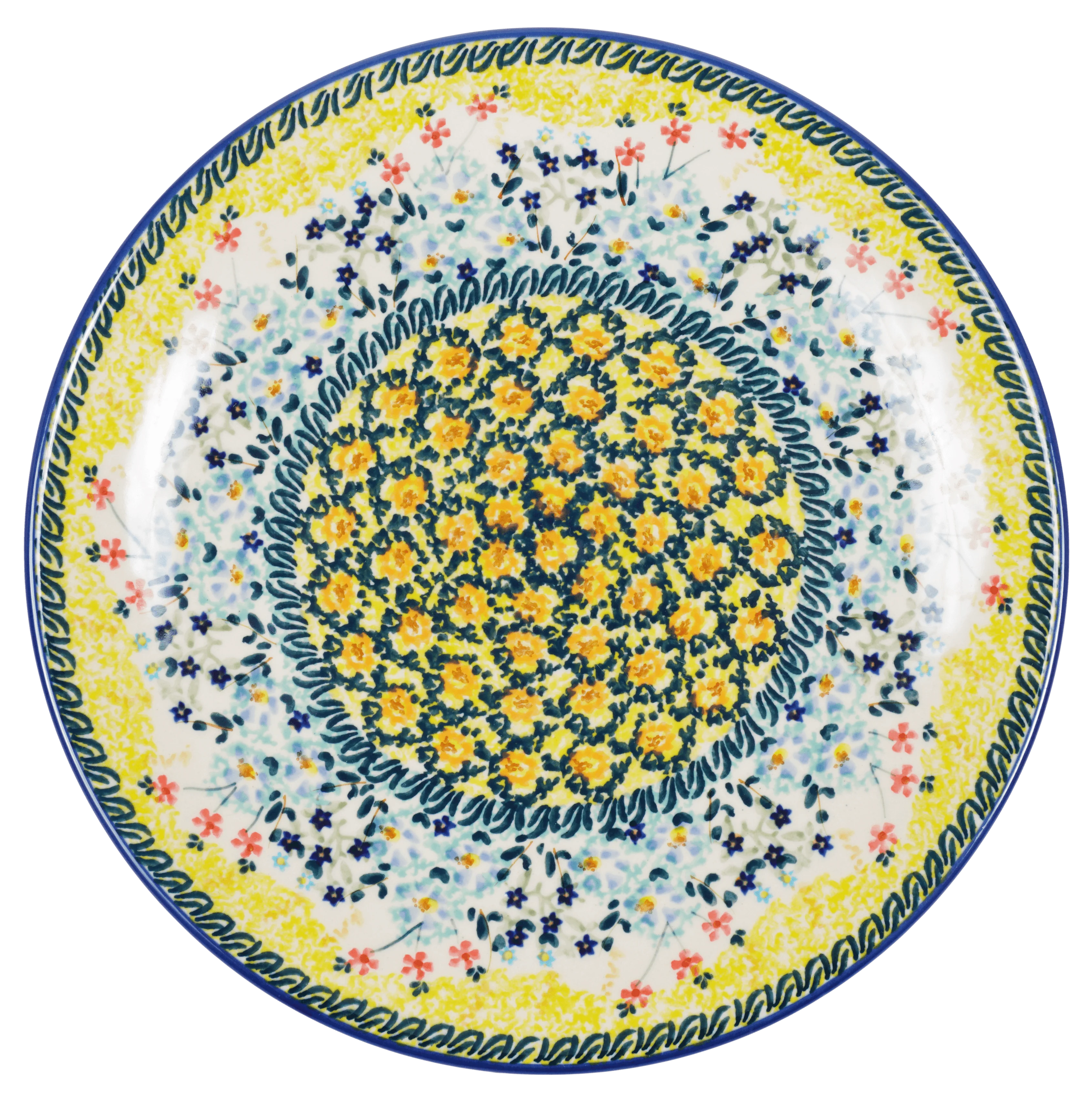 Plate, Round, Dinner, 10" in "Sunny Bouquet" by Manufaktura | T132S-JZ40