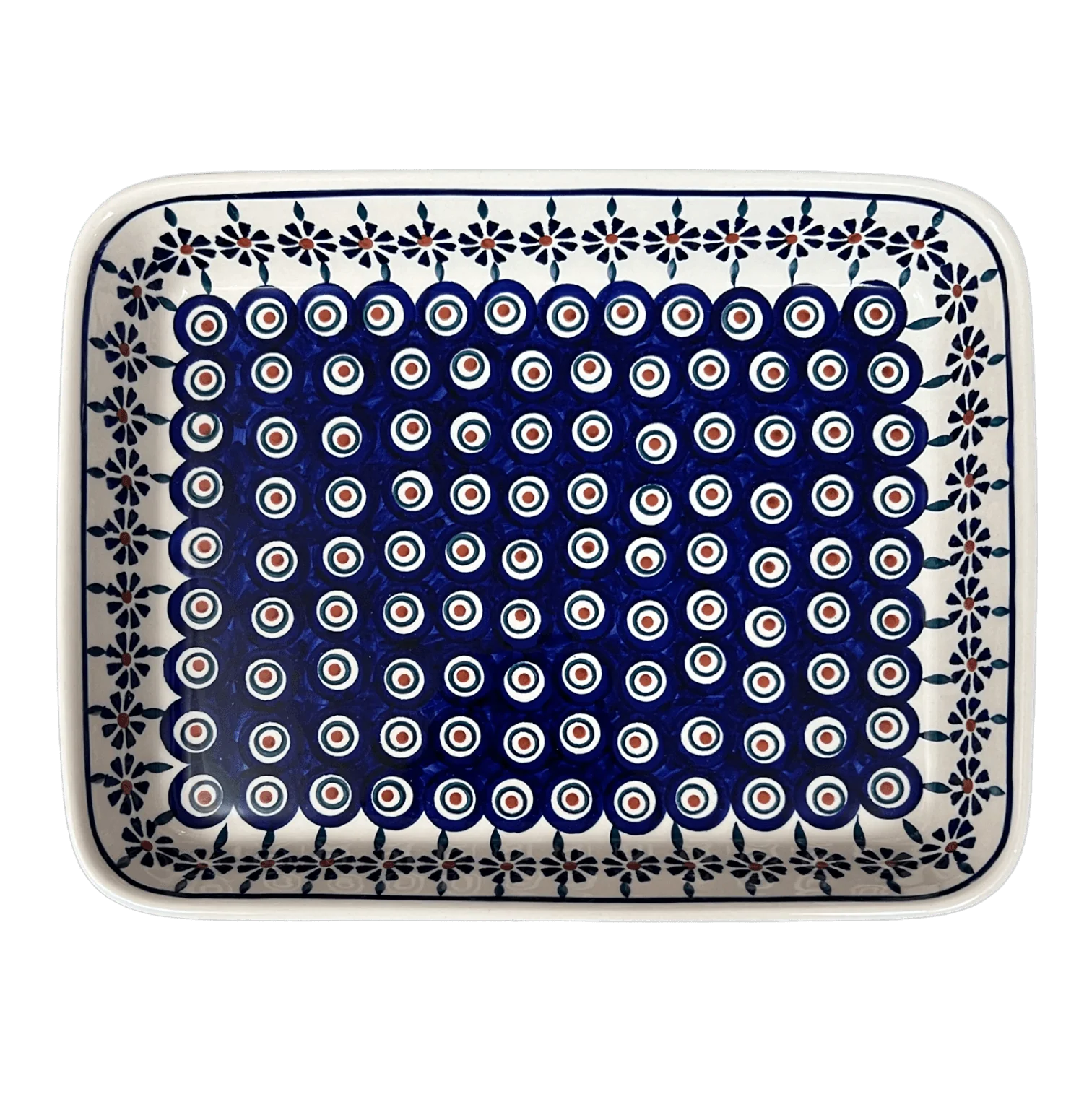 Baker, Rectangular, Shallow 10" x 13" in "Floral Peacock" by Manufaktura | P105T-54KK - Image 3
