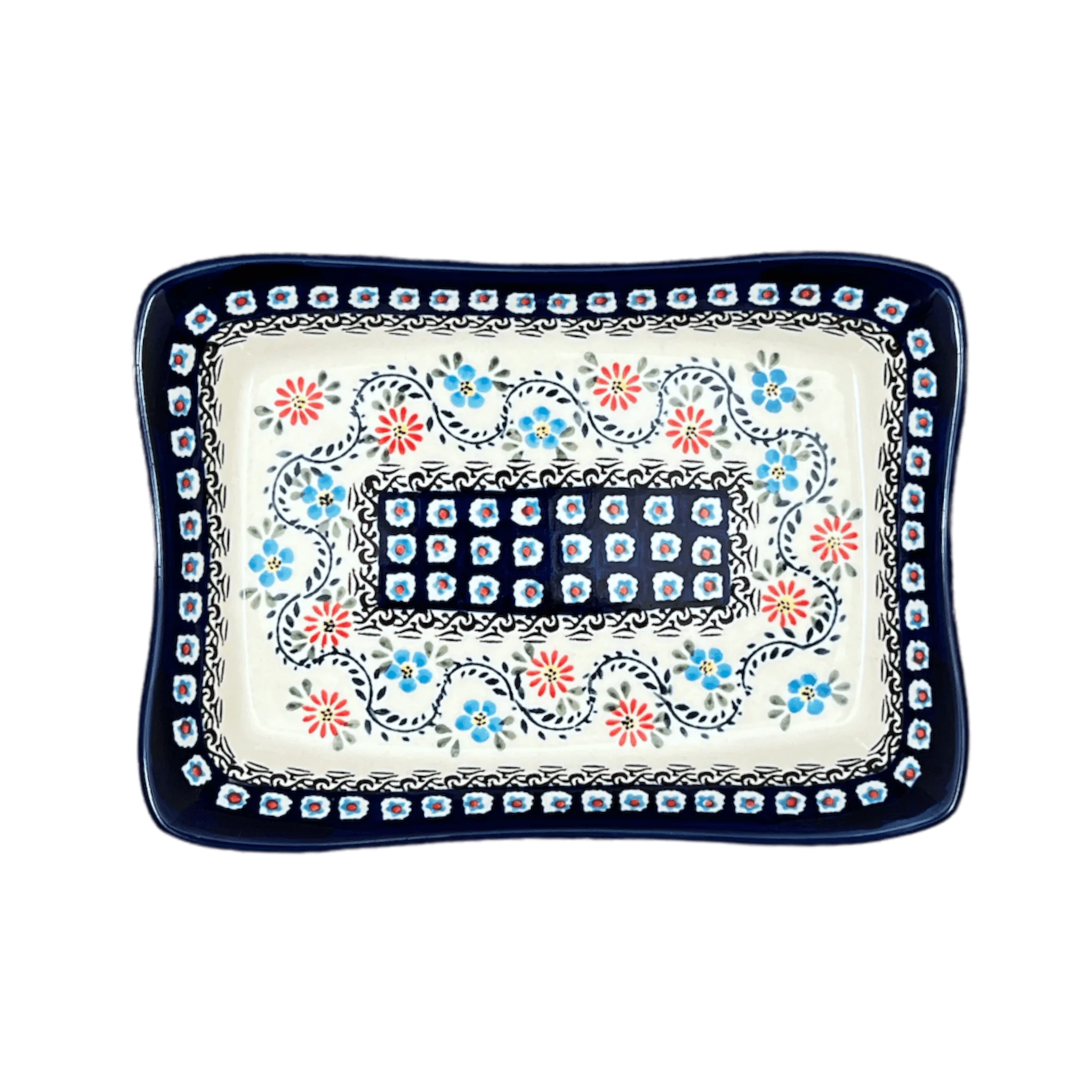 Serving Dish, Angular, 10" x 7" in "Climbing Aster" by Zaklady | Y1935A-A1145A - Image 4