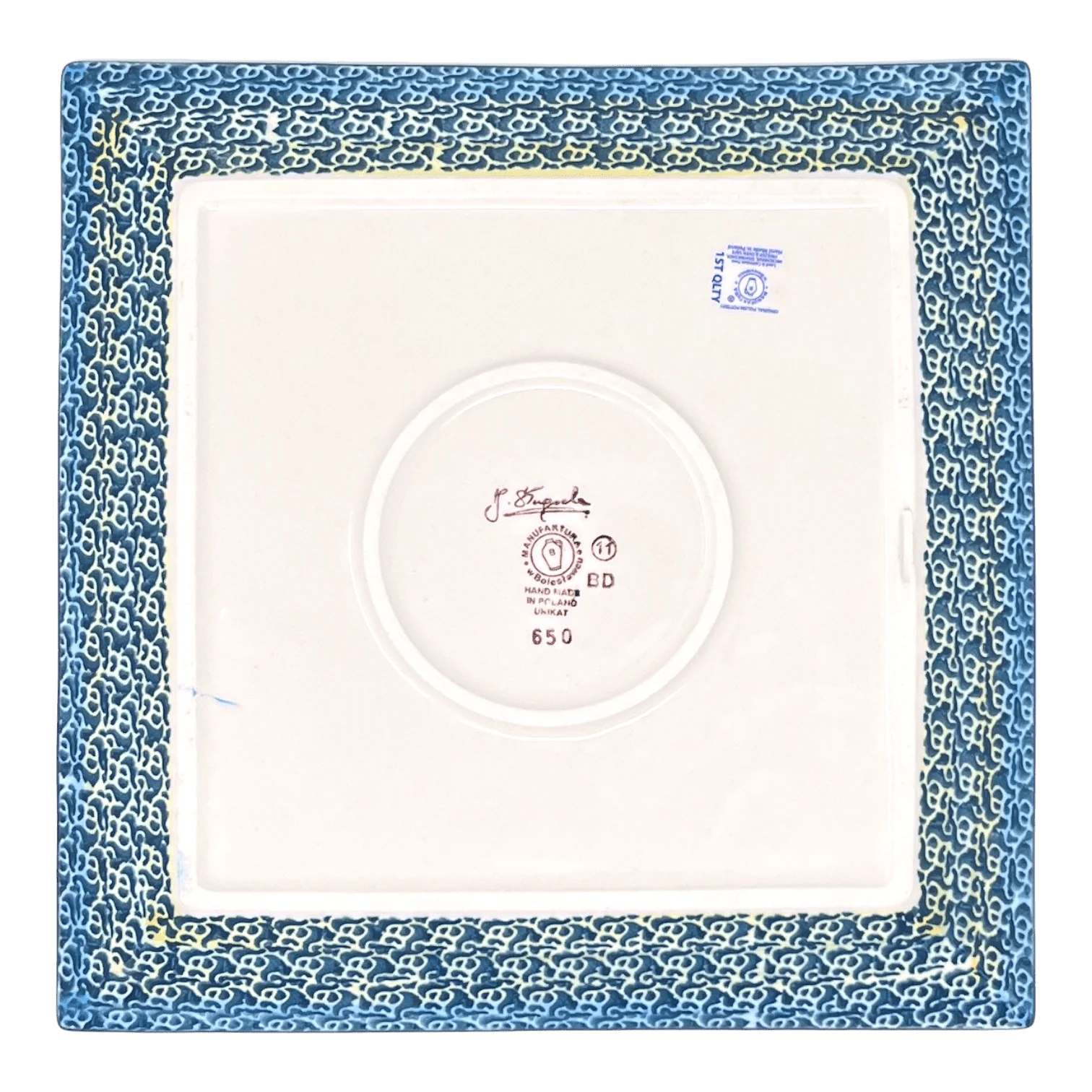 Plate, Square, Dinner, 11.25" Plate in "Poppies in Bloom" by Manufaktura | T145S-JZ34 - Image 4