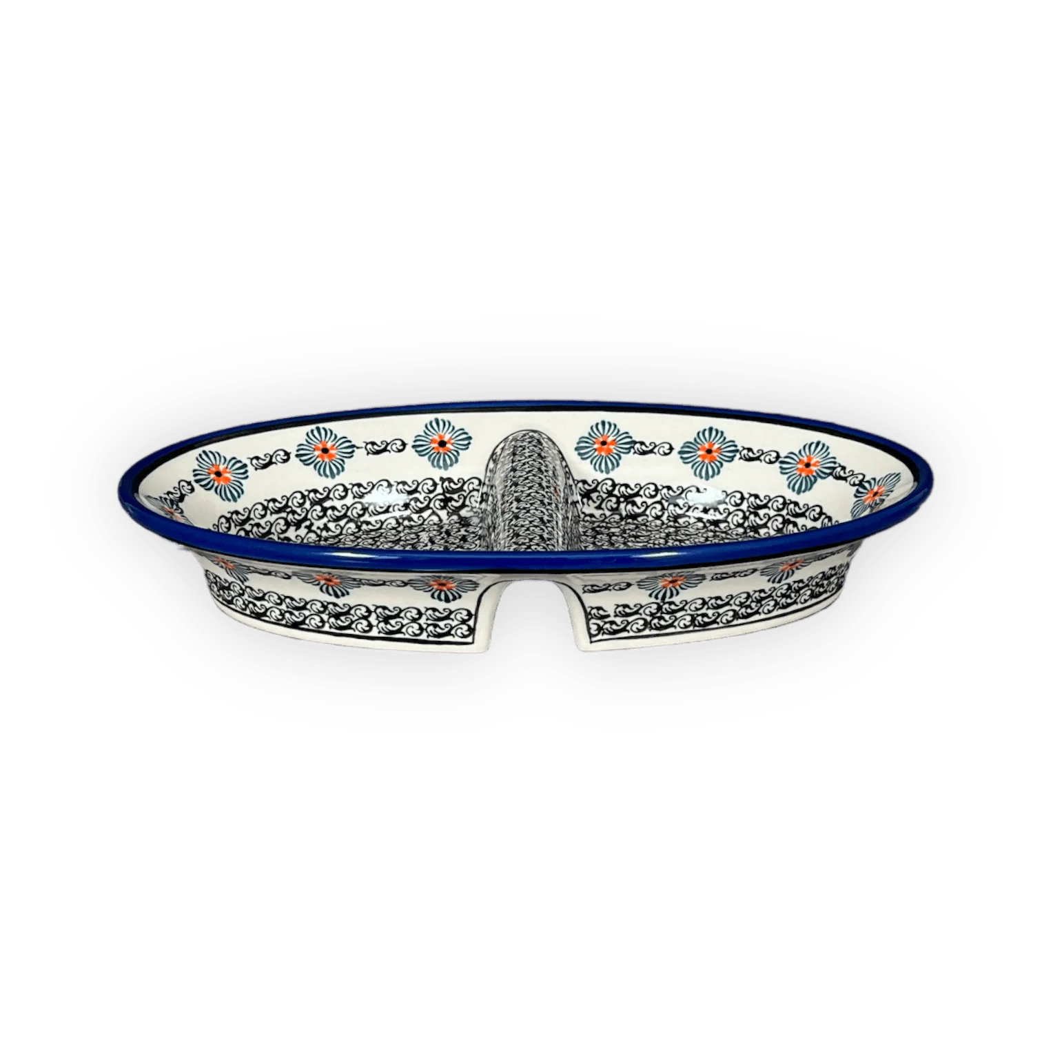 Dual Dish, 11.75" x 7" in "Mesa Verde Midnight" by Zaklady | Y1280A-A1159A