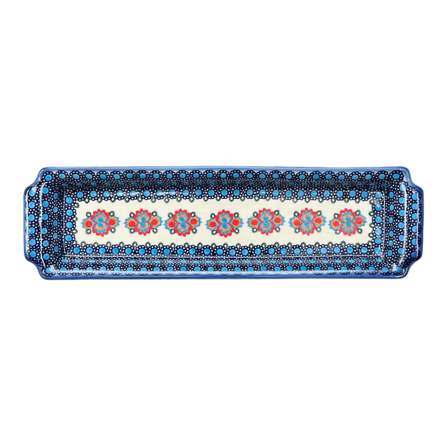 Tray, Rectangular, 16" x 4.5" in "Polish Bouquet" by Andy | NDA203-82 - Image 3