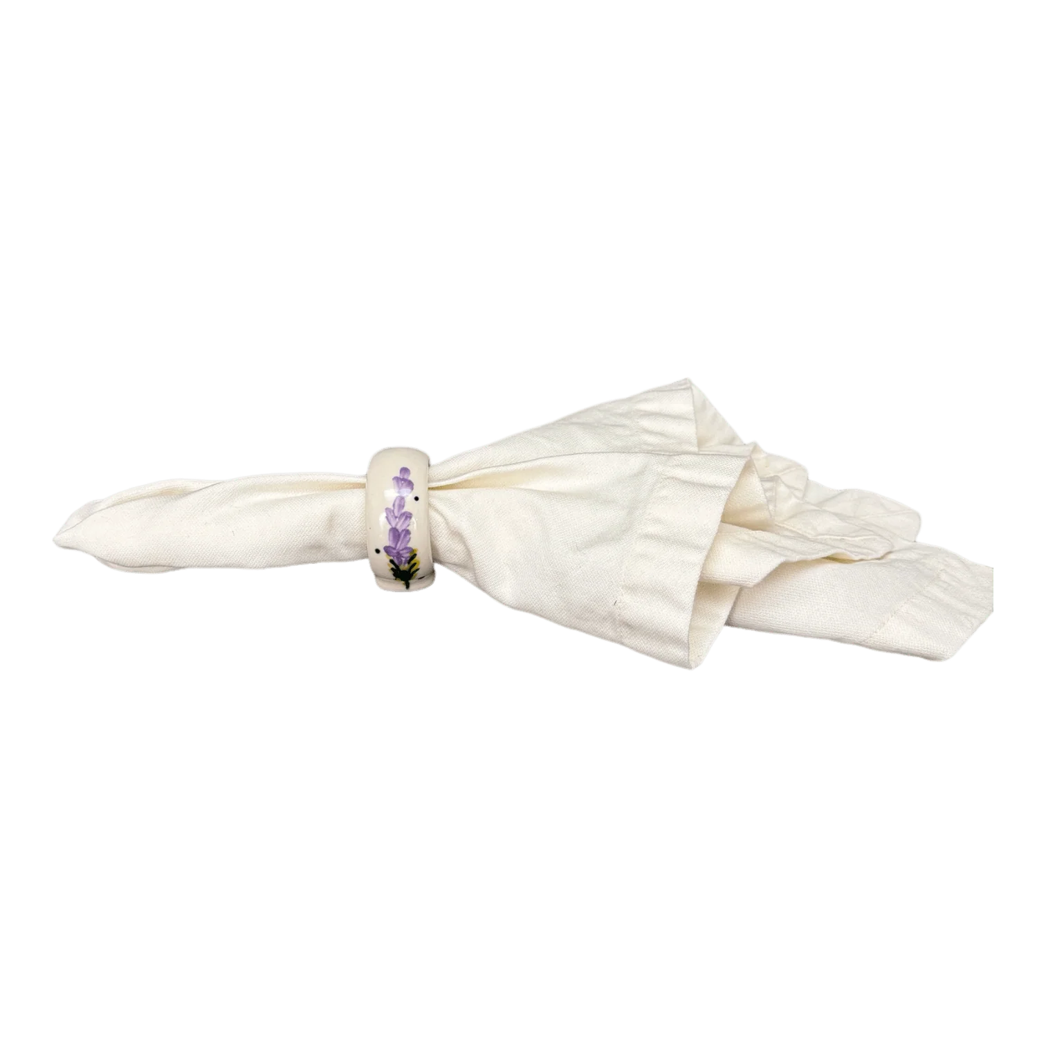 Napkin Ring, 2", WR (WR18B) in "Lavender Fields" by W.R. Ceramika | WR18B-BW4 - Image 3
