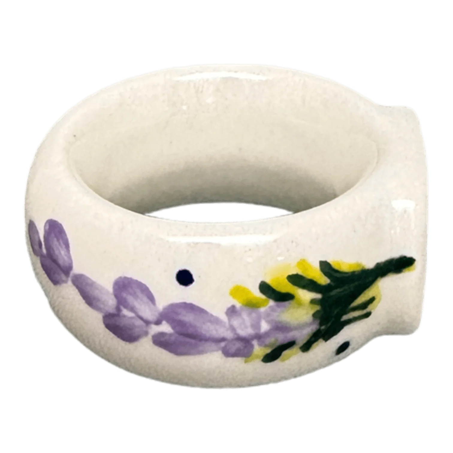 Napkin Ring, 2", WR (WR18B) in "Lavender Fields" by W.R. Ceramika | WR18B-BW4 - Image 4