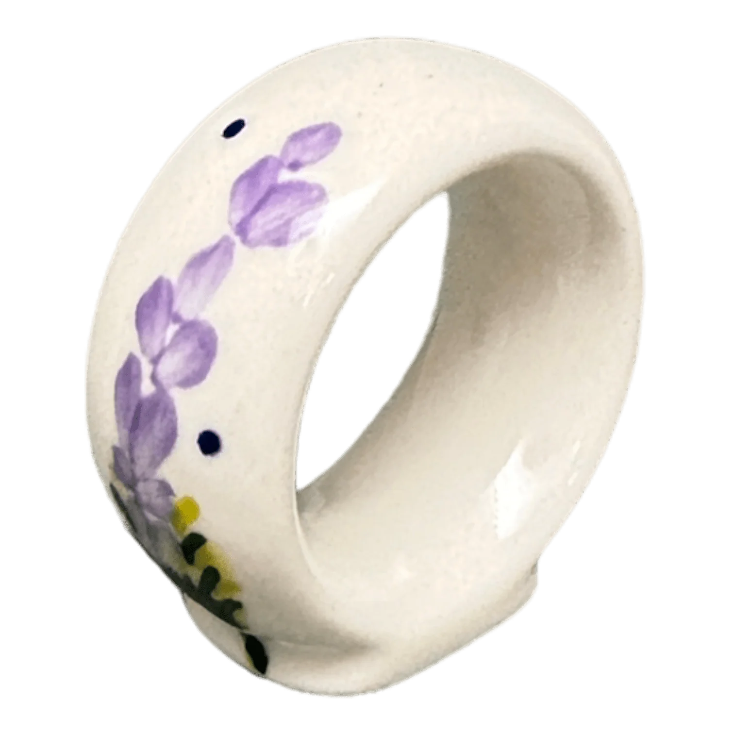 Napkin Ring, 2", WR (WR18B) in "Lavender Fields" by W.R. Ceramika | WR18B-BW4 - Image 5
