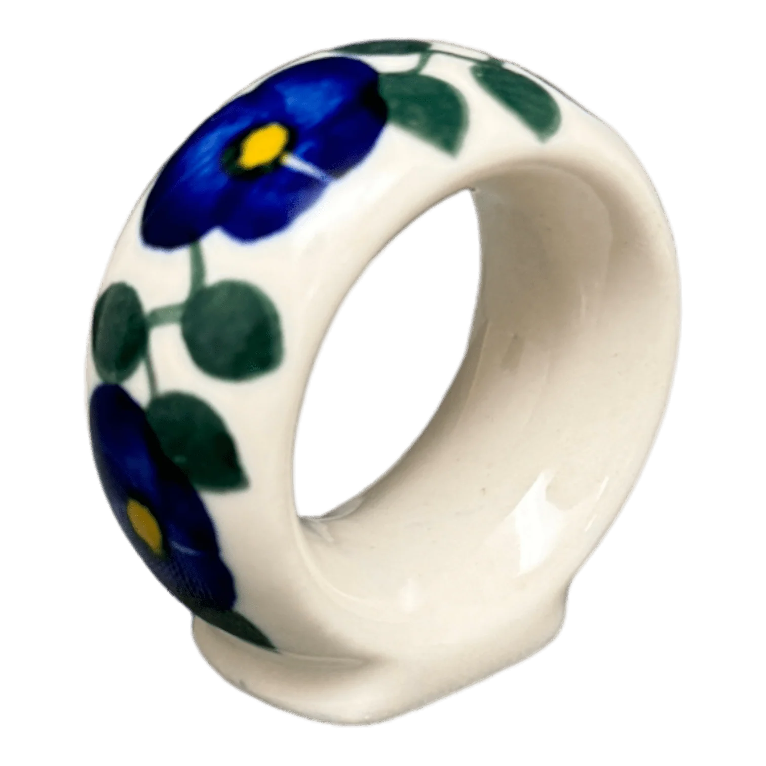 Napkin Ring, 2", WR (WR18B) in "Pansy Storm" by W.R. Ceramika | WR18B-EZ3 - Image 3