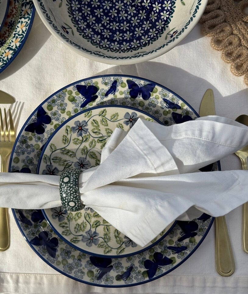 Napkin Ring, 2", WR (WR18B) in "Winter Cabin" by W.R. Ceramika | WR18B-AB1 - Image 2