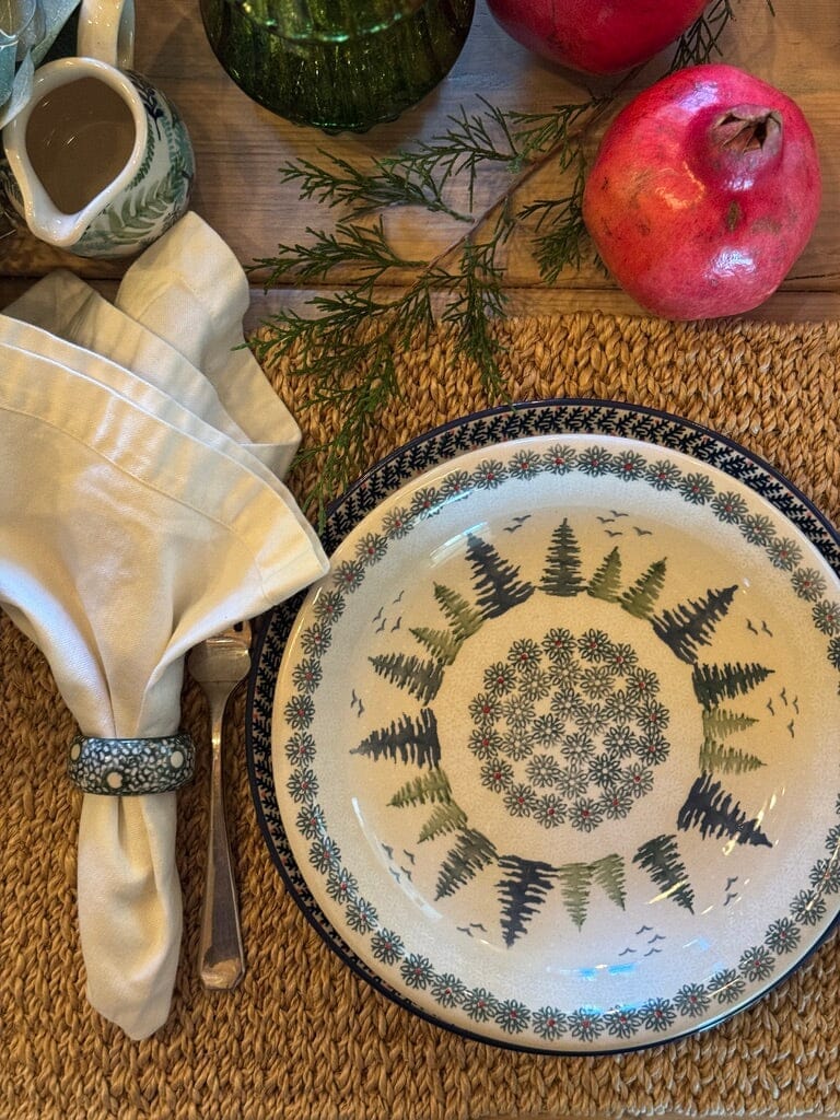 Napkin Ring, 2", WR (WR18B) in "Winter Cabin" by W.R. Ceramika | WR18B-AB1 - Image 3