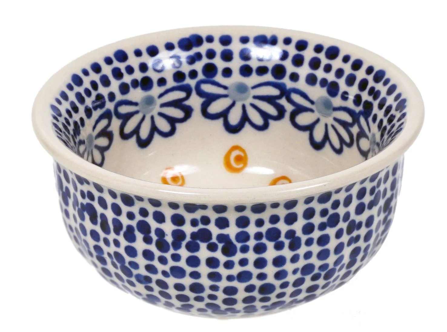 Bowl, Round, 3.5" in "Periwinkles & Pinwheels" by Manufaktura | M081T-AS42