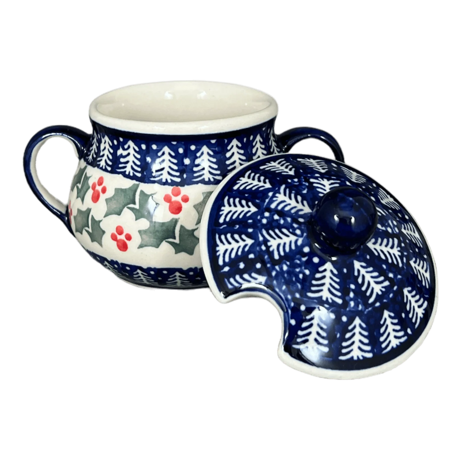 Bowl, Round, Sugar Bowl, 3.5" in "Holiday Cheer" by Manufaktura | C015T-NOS2 - Image 2