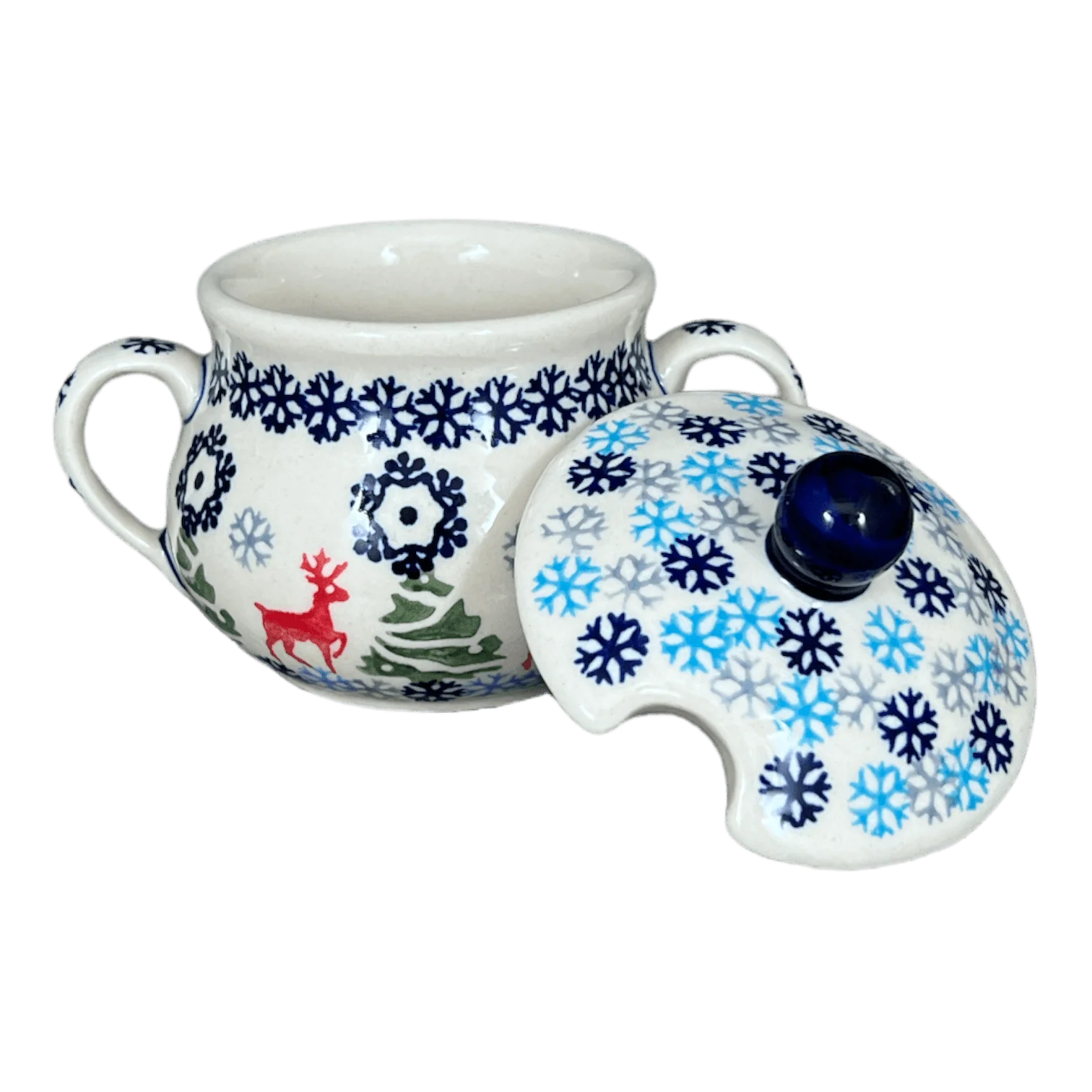 Bowl, Round, Sugar Bowl, 3.5" in "Reindeer Games" by Manufaktura | C015T-BL07 - Image 2