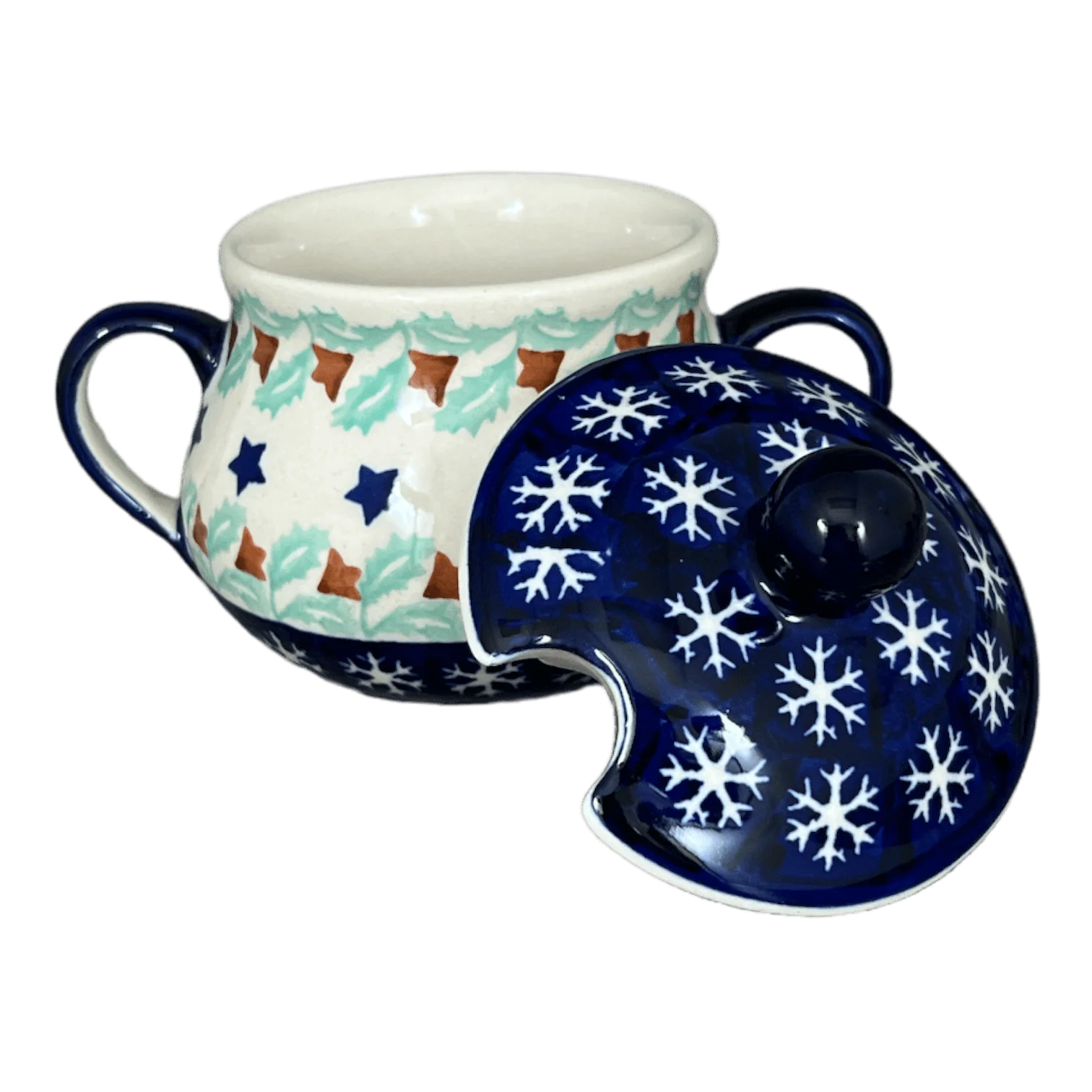 Bowl, Round, Sugar Bowl, 3.5" in "Starry Wreath" by Manufaktura | C015T-PZG - Image 2