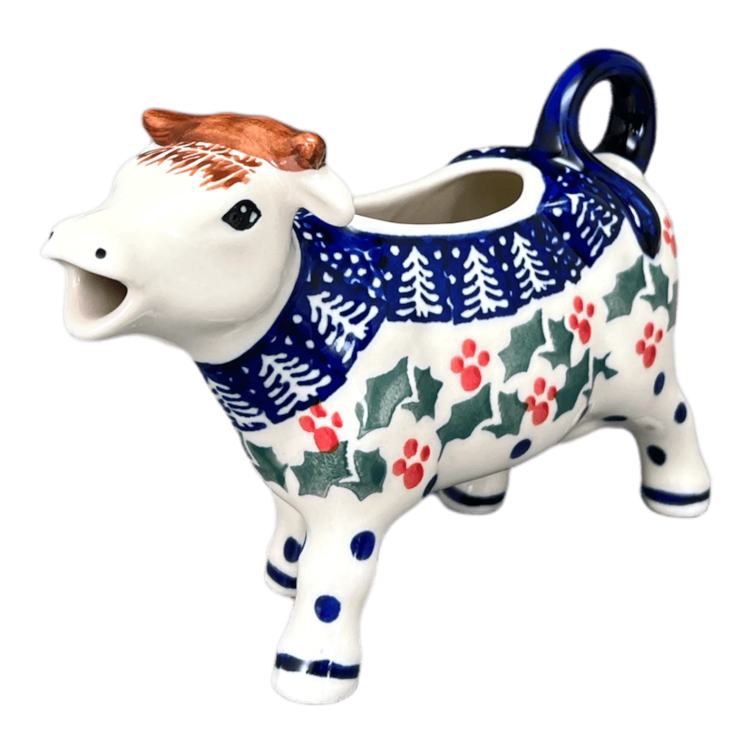 Creamer, Cow, 4 oz in "Holiday Cheer" by Manufaktura | D081T-NOS2