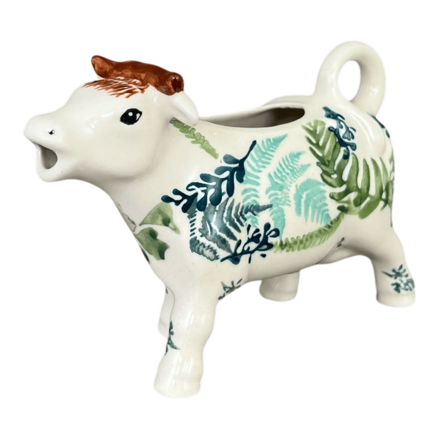 Creamer, Cow, 4 oz in "Scattered Ferns" by Manufaktura | D081S-GZ39