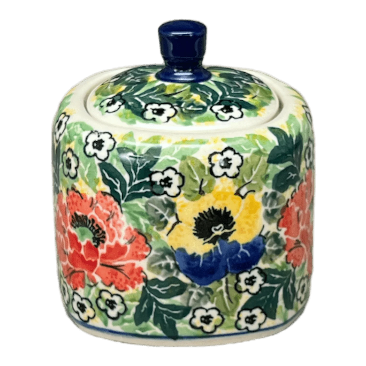 Bowl, Square, Sugar Bowl, 4" in "Tropical Love" by Ceramika Artystyczna | AF38-U4705