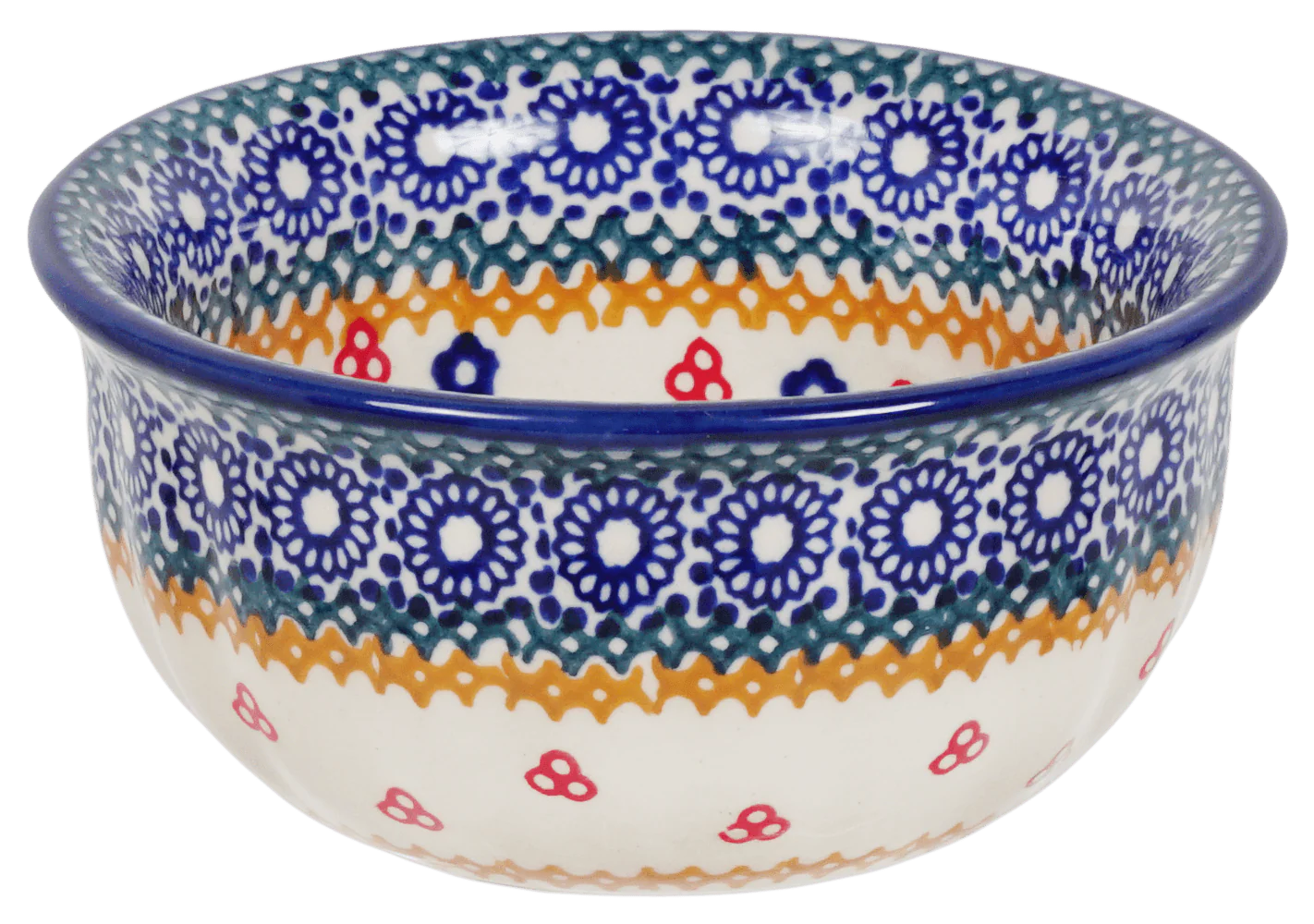 Bowl, Round, 4.5" in "Ruby Bouquet" by Manufaktura | M082S-DPCS