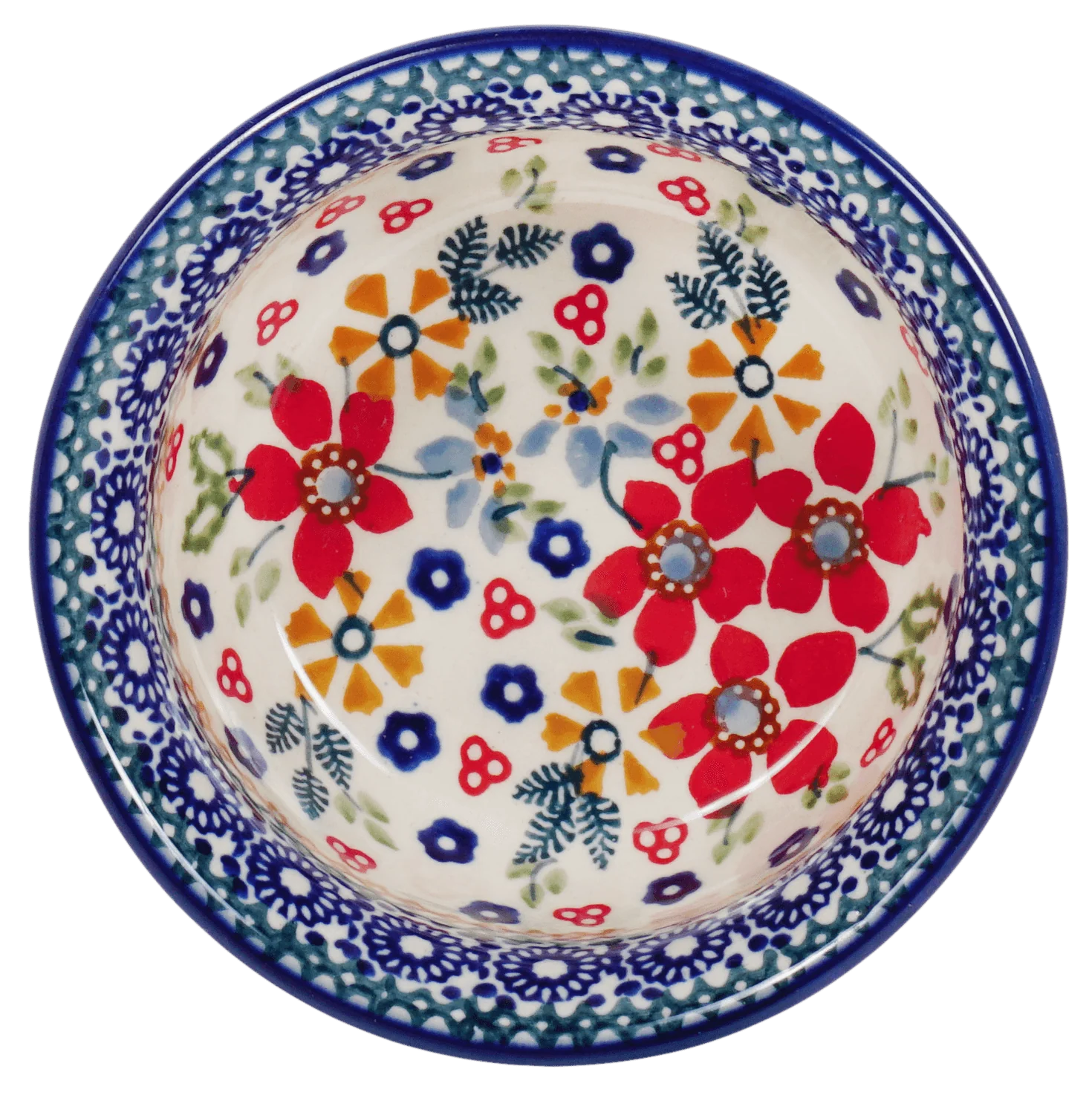 Bowl, Round, 4.5" in "Ruby Bouquet" by Manufaktura | M082S-DPCS - Image 4
