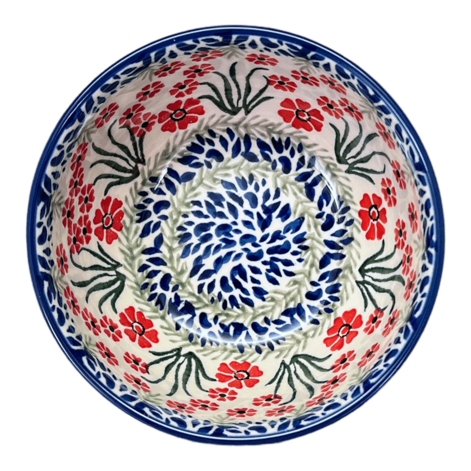 Bowl, Round, Deep, 5.5" in "Red Aster" by Ceramika Artystyczna | A986-1435X - Image 2
