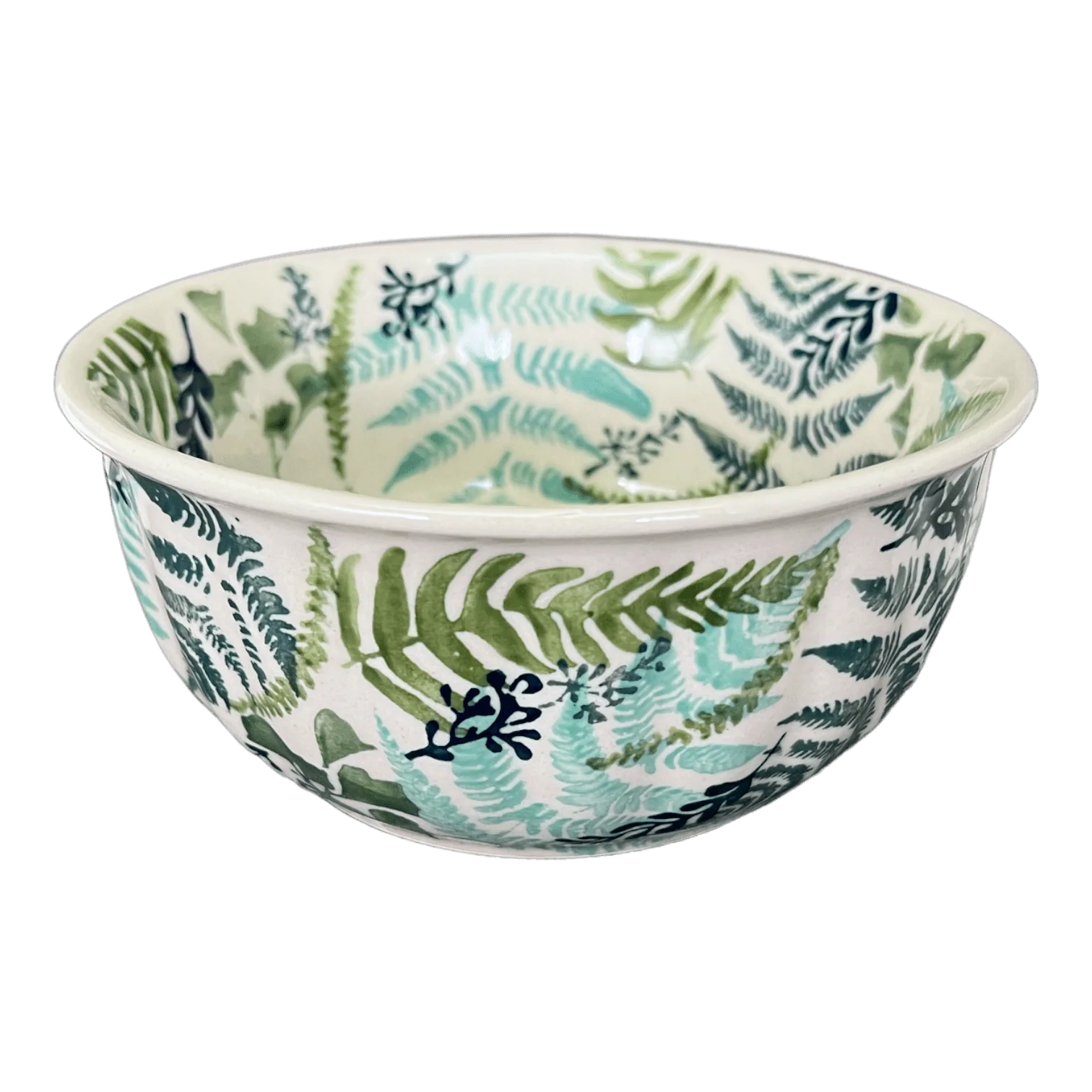 Bowl, Round, 5.5" in "Scattered Ferns" by Manufaktura | M083S-GZ39
