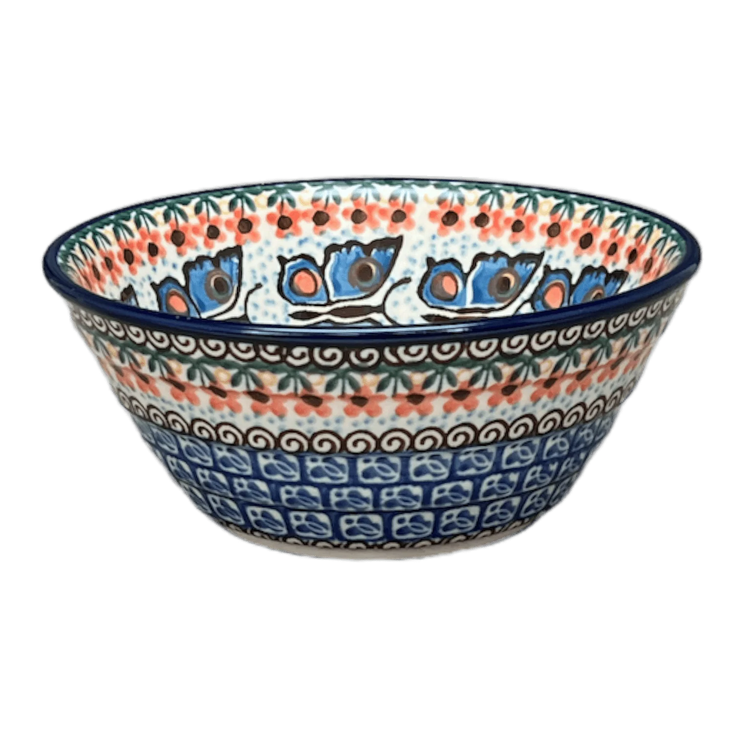 Bowl, Round, Ridged, 5.5" in "Butterfly Parade" by Ceramika Artystyczna | A696-U1493