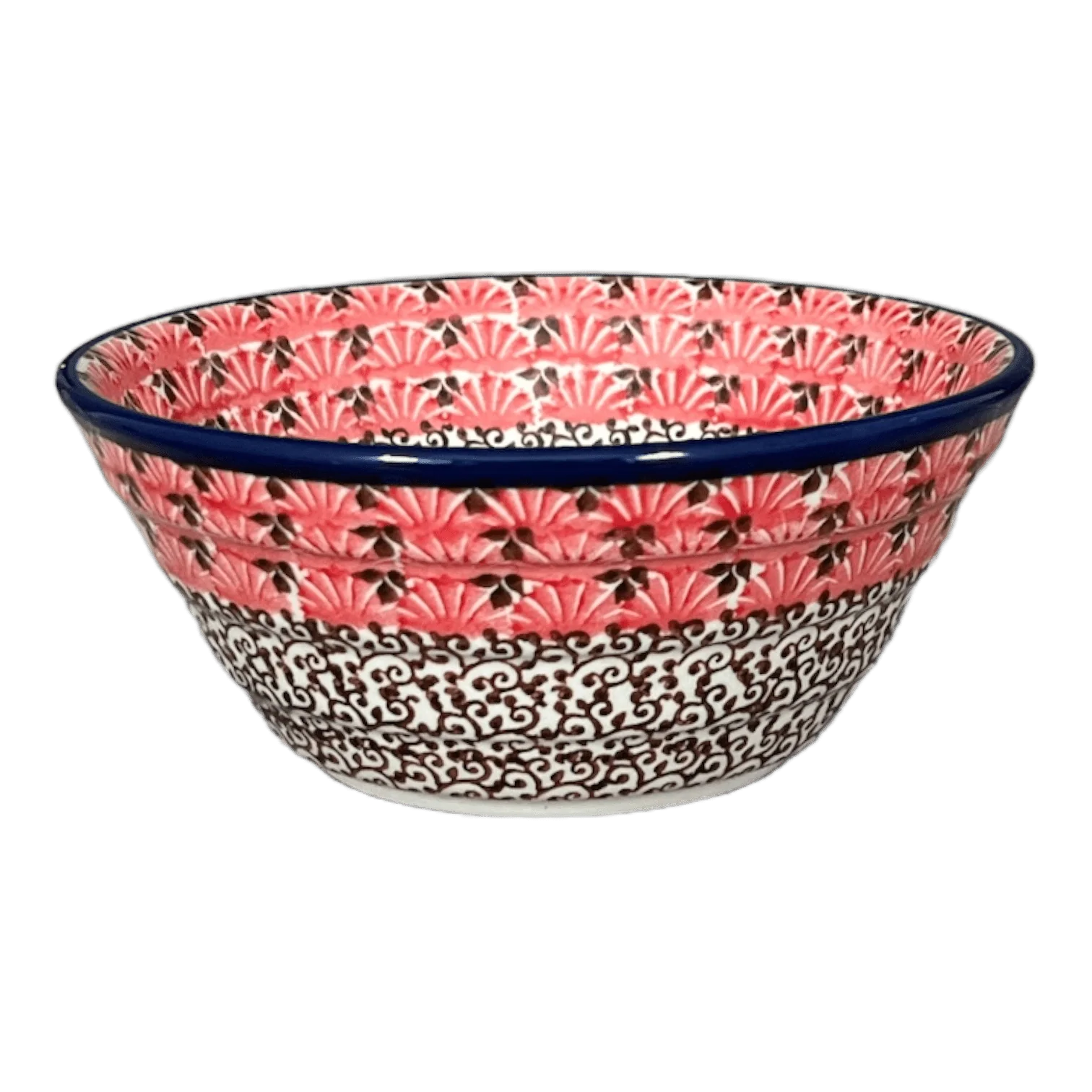 Bowl, Round, Ridged, 5.5" in "Coral Fans" by Ceramika Artystyczna | A696-2199X