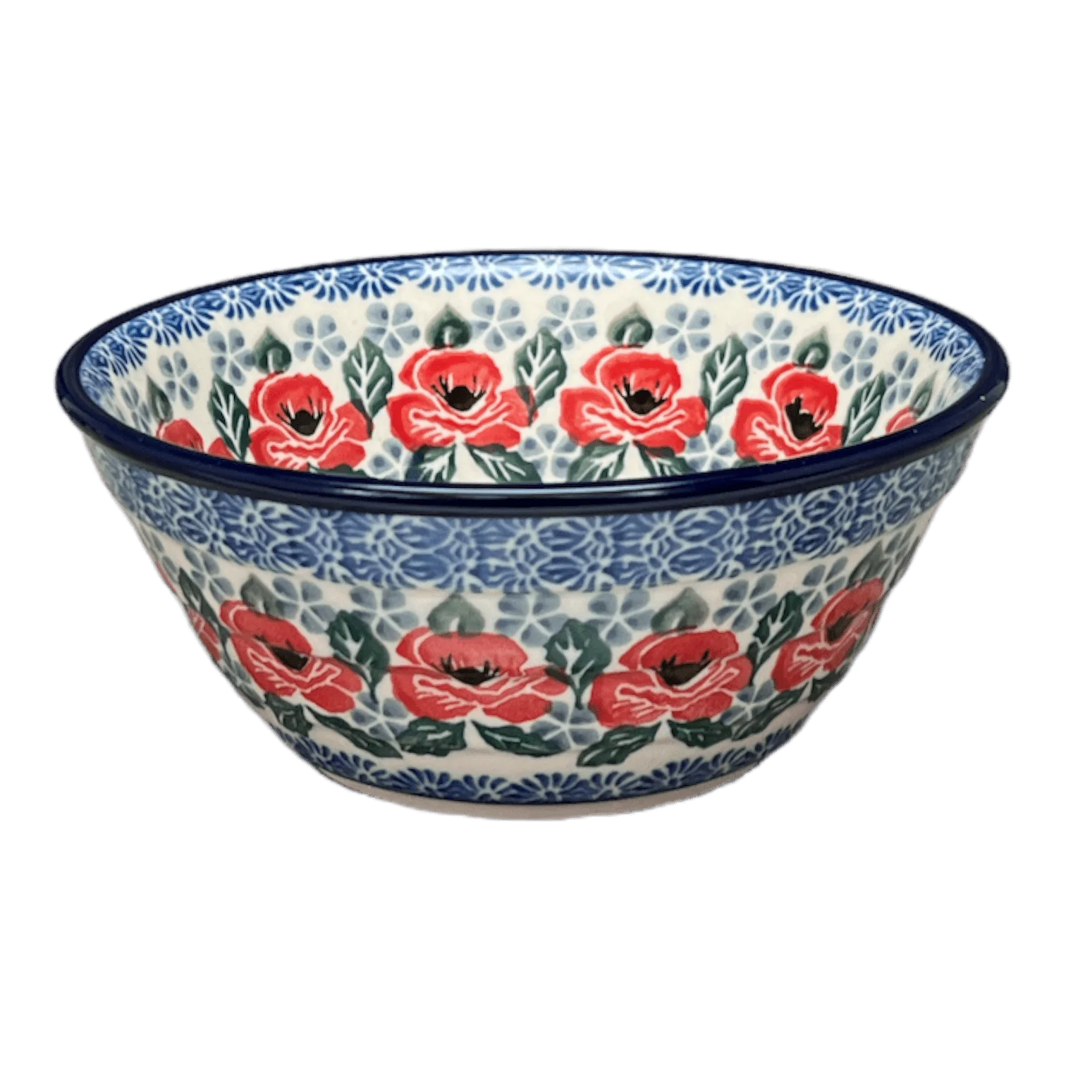 Bowl, Round, Ridged, 5.5" in "Rosie's Garden" by Ceramika Artystyczna | A696-1490X