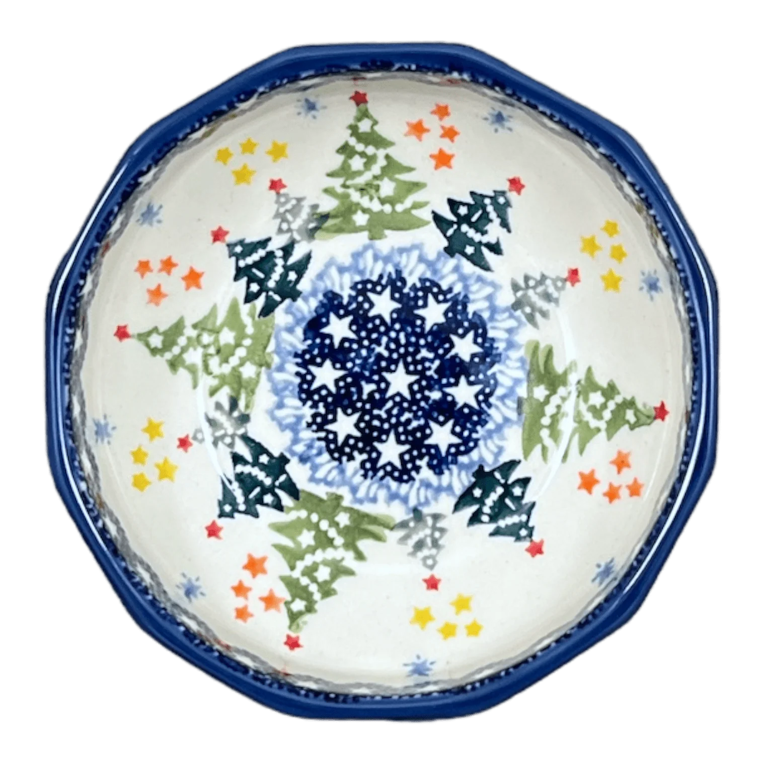 Bowl, Multiangular, 5" in "Festive Forest" by Manufaktura | M058U-INS6 - Image 3