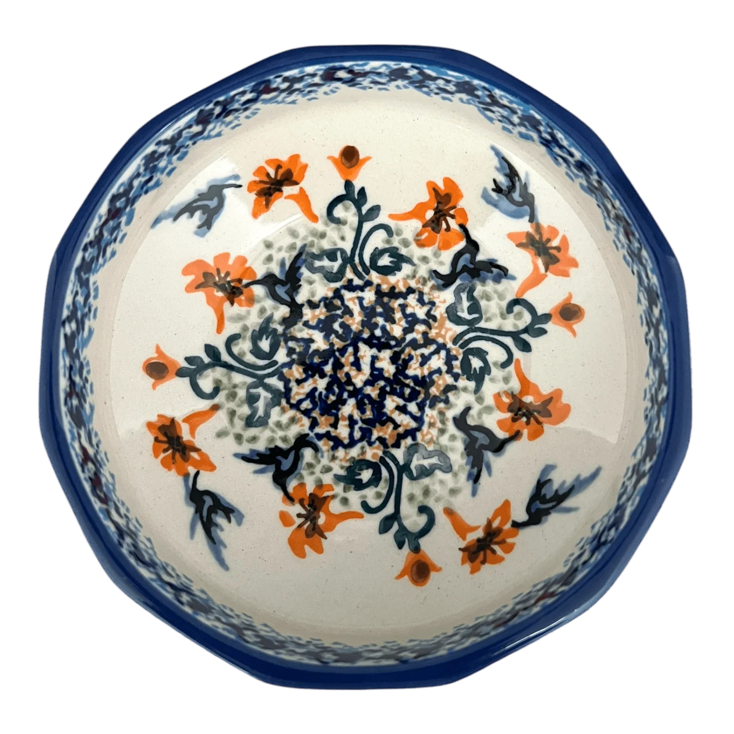 Bowl, Multiangular, 5" in "Hummingbird Harvest" by Manufaktura | M058S-JZ35 - Image 3