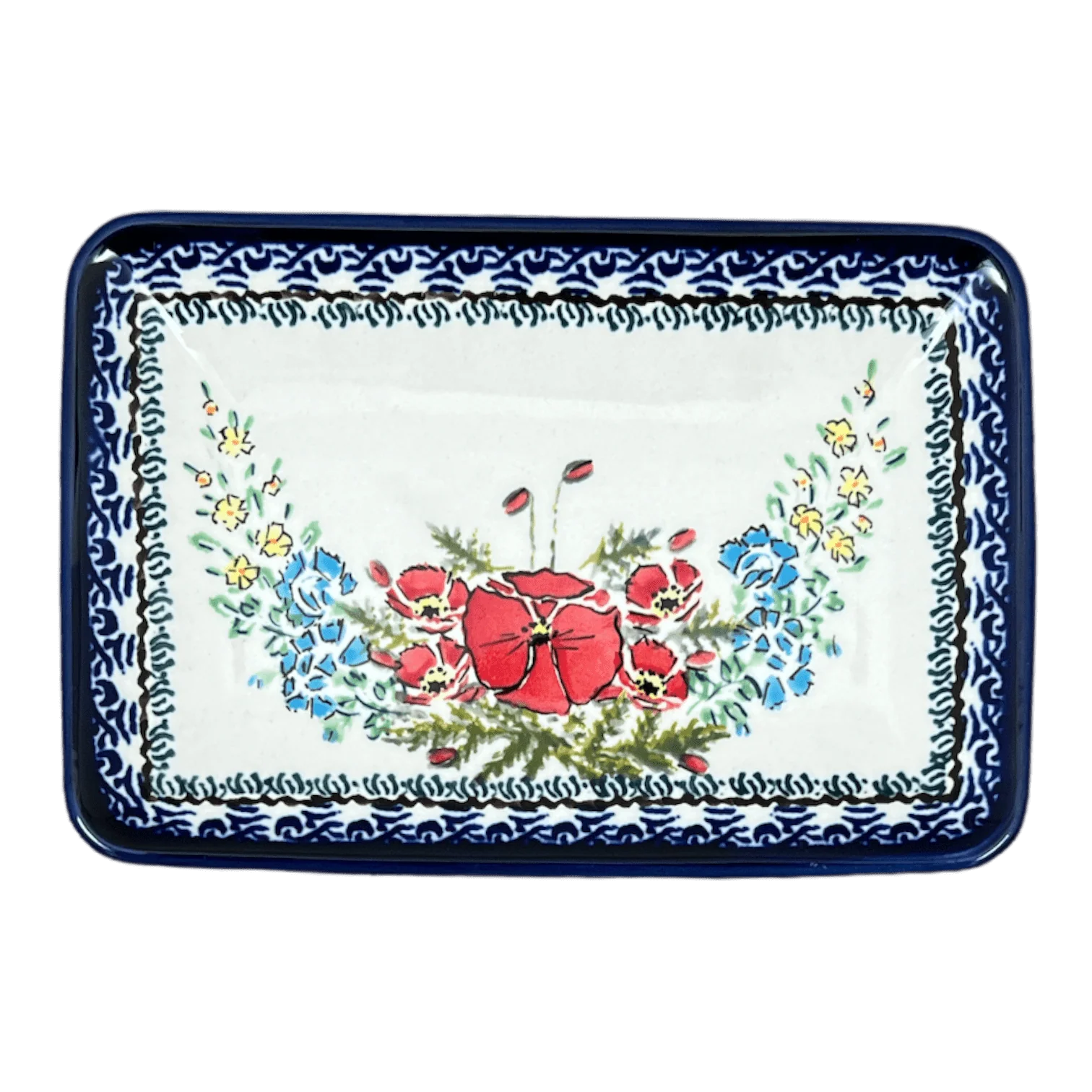 Tray, Sushi, 5" x 7.25" Small in "Floral Crescent" by Zaklady | Y2021-ART237 - Image 3