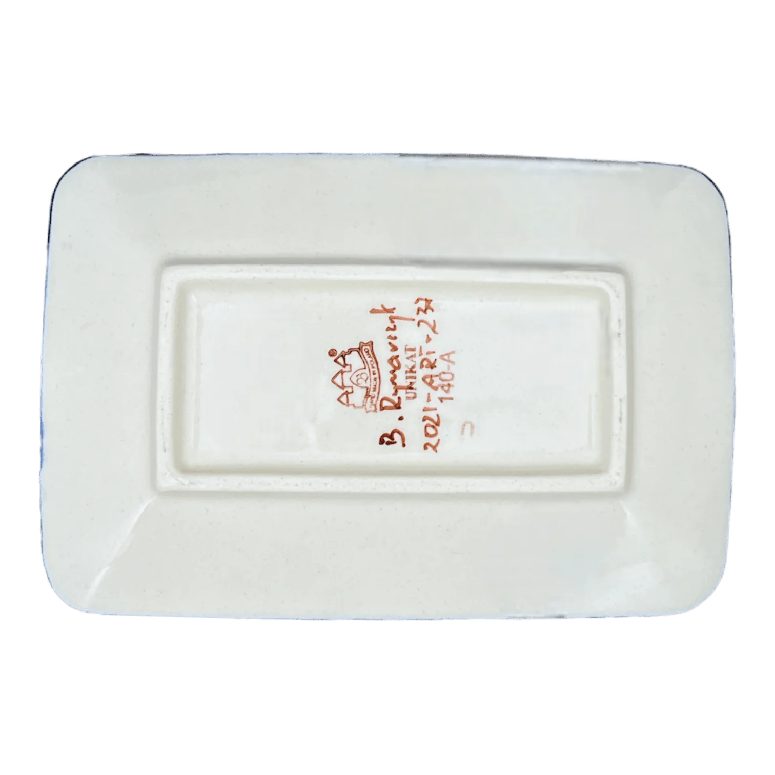 Tray, Sushi, 5" x 7.25" Small in "Floral Crescent" by Zaklady | Y2021-ART237 - Image 4