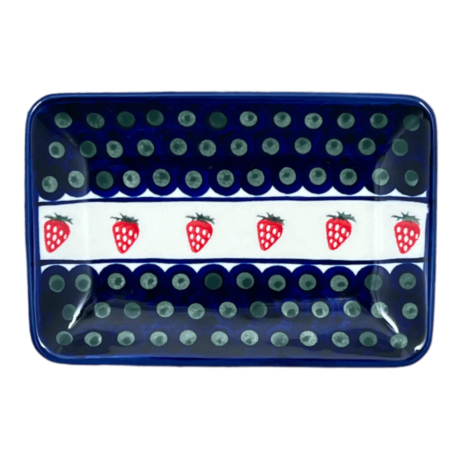 Tray, Sushi, 5" x 7.25" Small in "Strawberry Dot" by Zaklady | Y2021-A310A - Image 2
