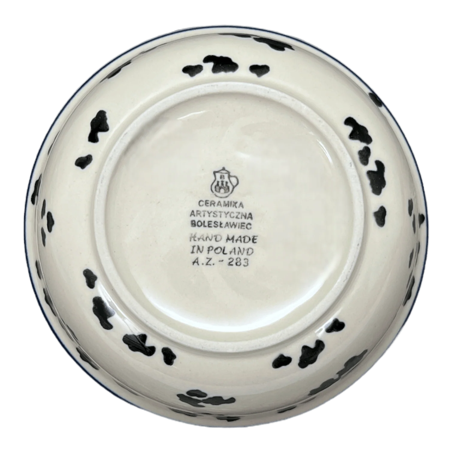 Bowl, Round, 6.25" in "Cowabunga - Blue Rim" by Ceramika Artystyczna | A209-2417X - Image 3