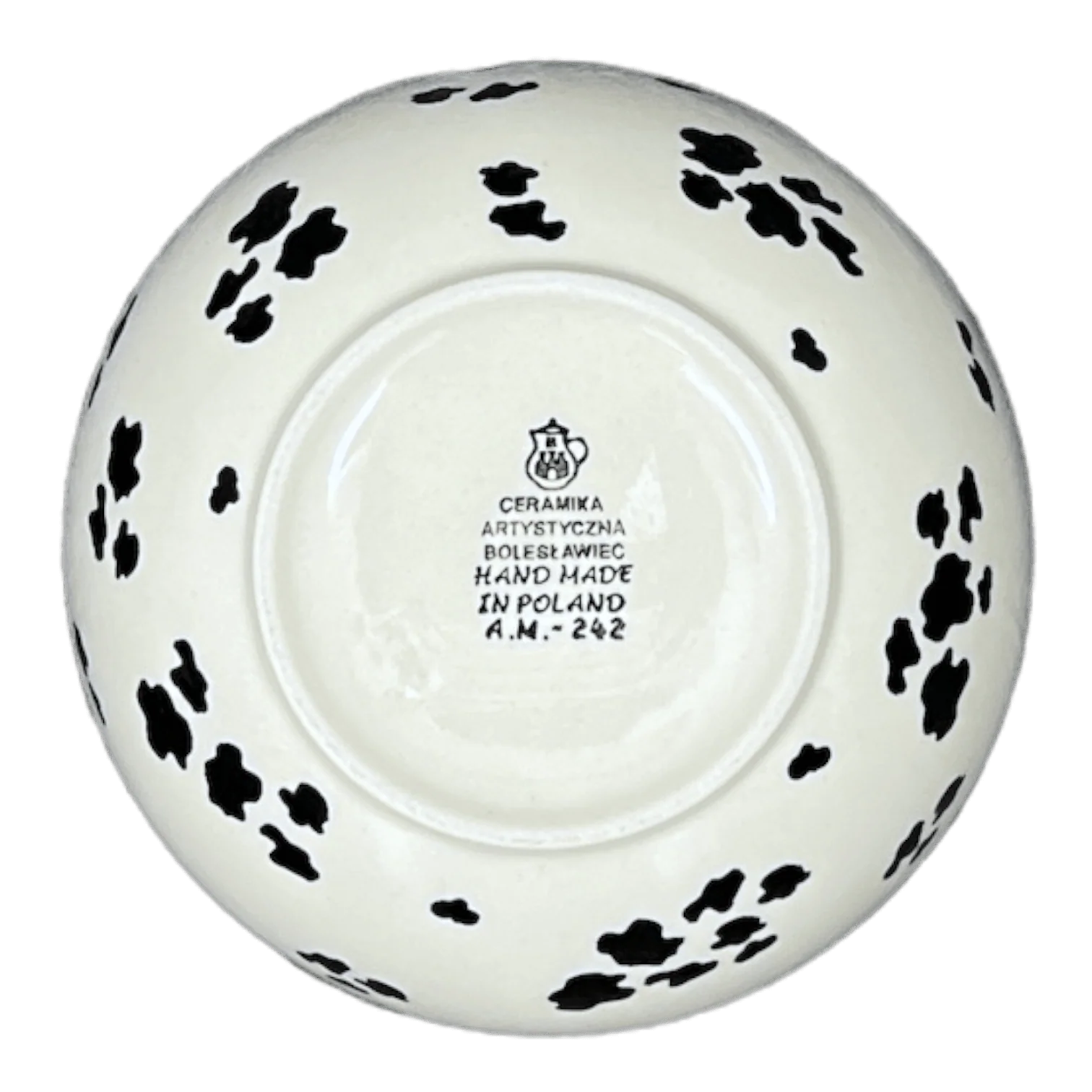 Bowl, Round, Deep, 6.25" in "Cowabunga - Blue Rim" by Ceramika Artystyczna | AC37-2417X - Image 3