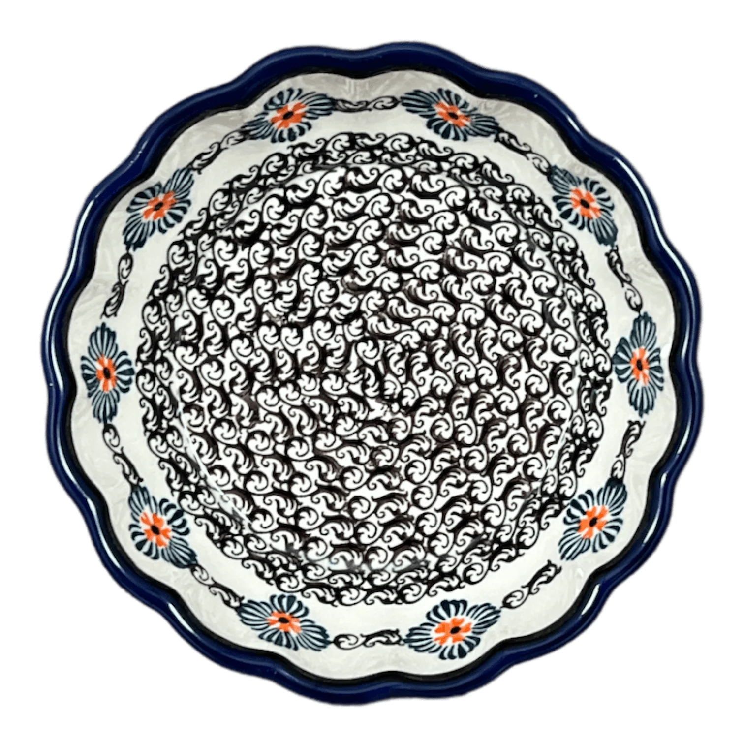 Bowl, Round, Scalloped, 6.25" in "Mesa Verde Midnight" by Zaklady | Y1891A-A1159A - Image 3