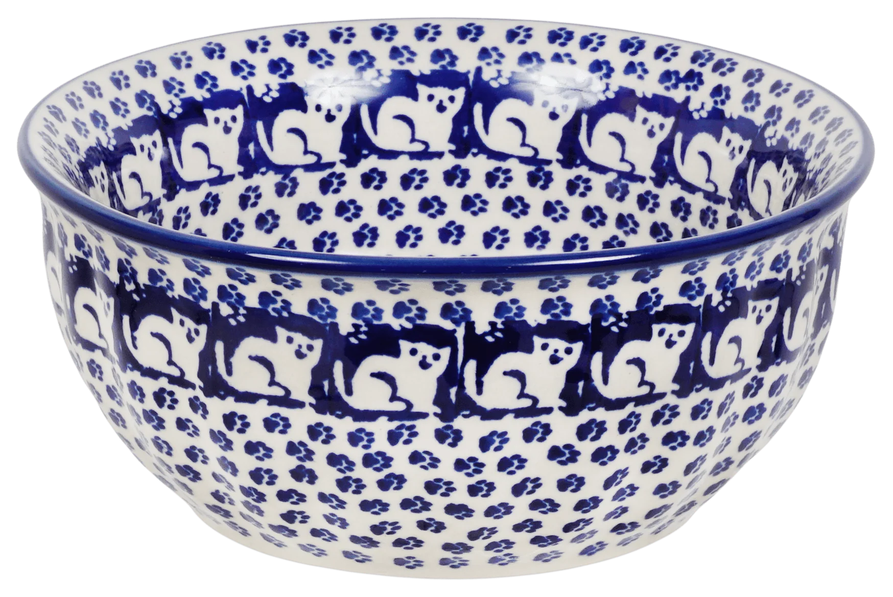 Bowl, Round, 6.5" in "Kitty Cat Path" by Manufaktura | M084T-KOT6