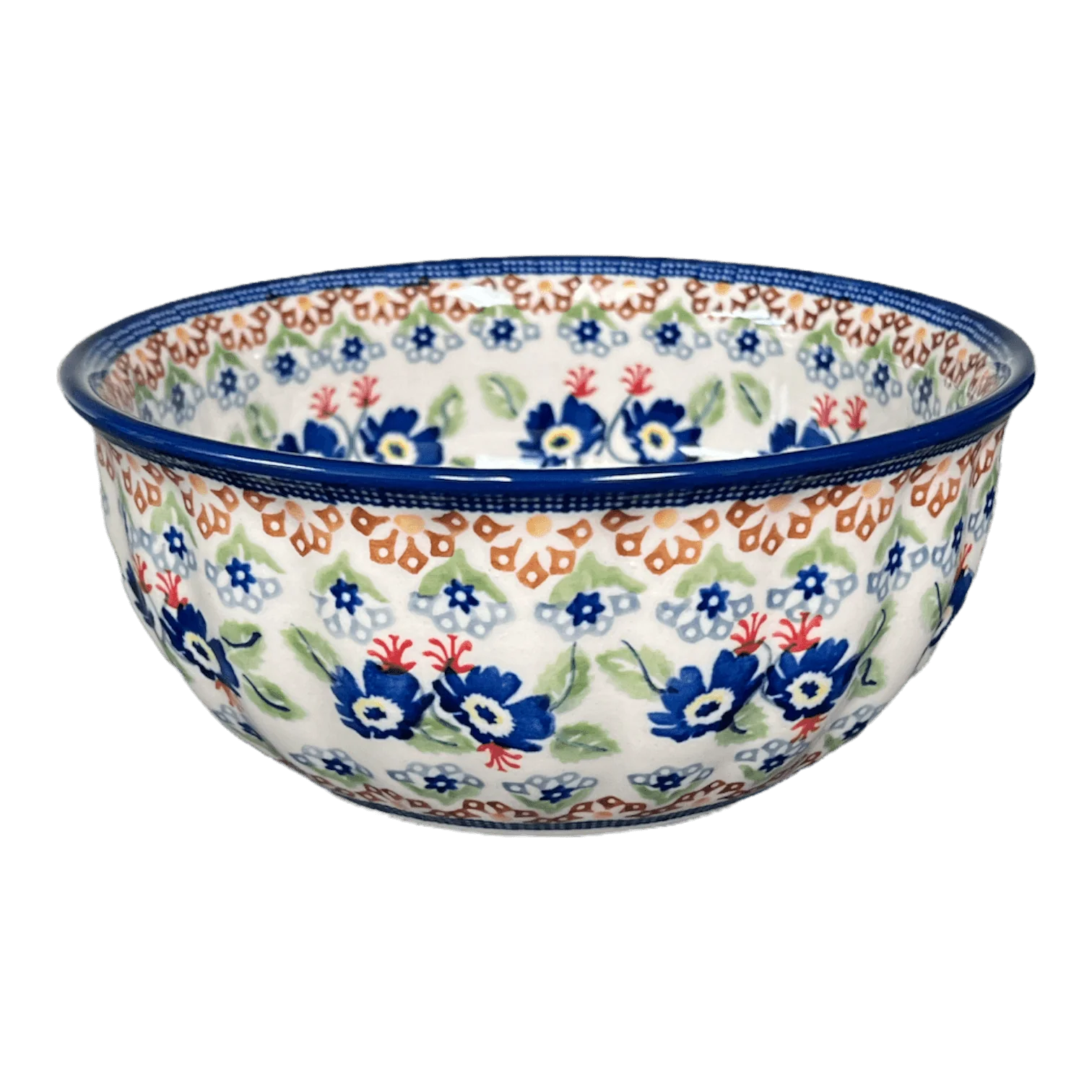 Bowl, Round, 6.5" in "Blue Poppy Persuasion" by Manufaktura | M084S-P269