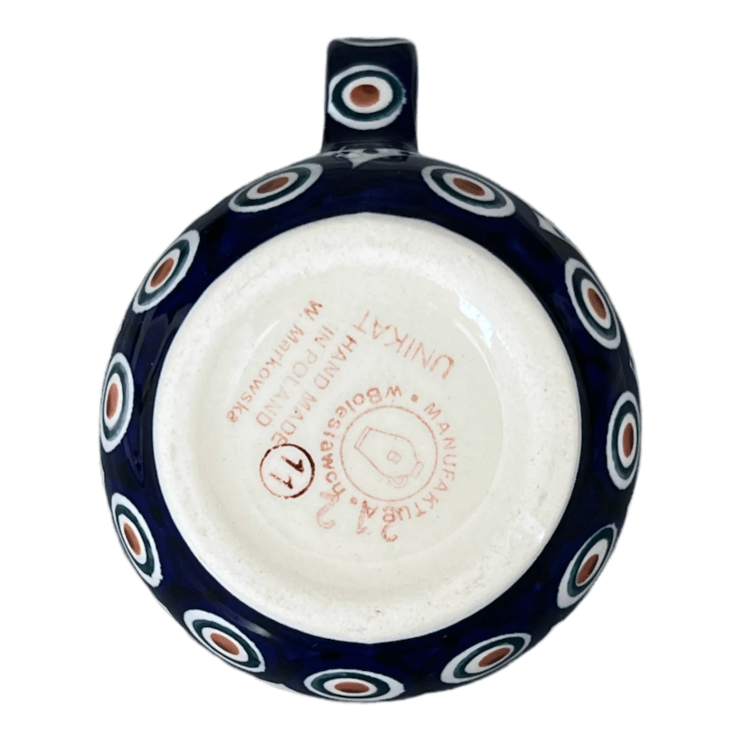 Creamer, The Cream of Creamers-"Basia", 6.5 oz in "Peacock Dot" by Manufaktura | D019U-54K - Image 2