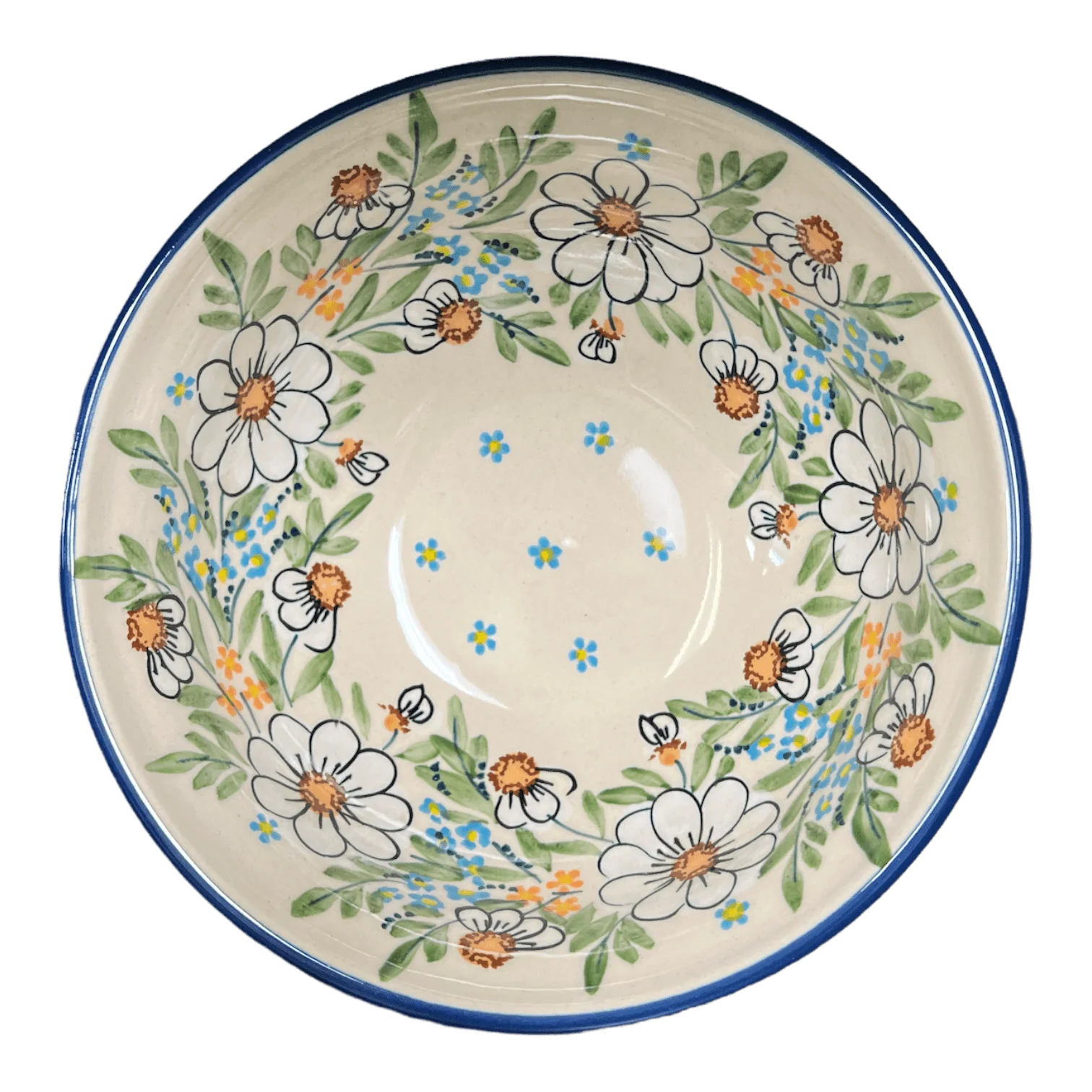 Bowl, Round, 6.75" in "Daisy Bouquet" by Manufaktura | M090S-TAB3 - Image 3