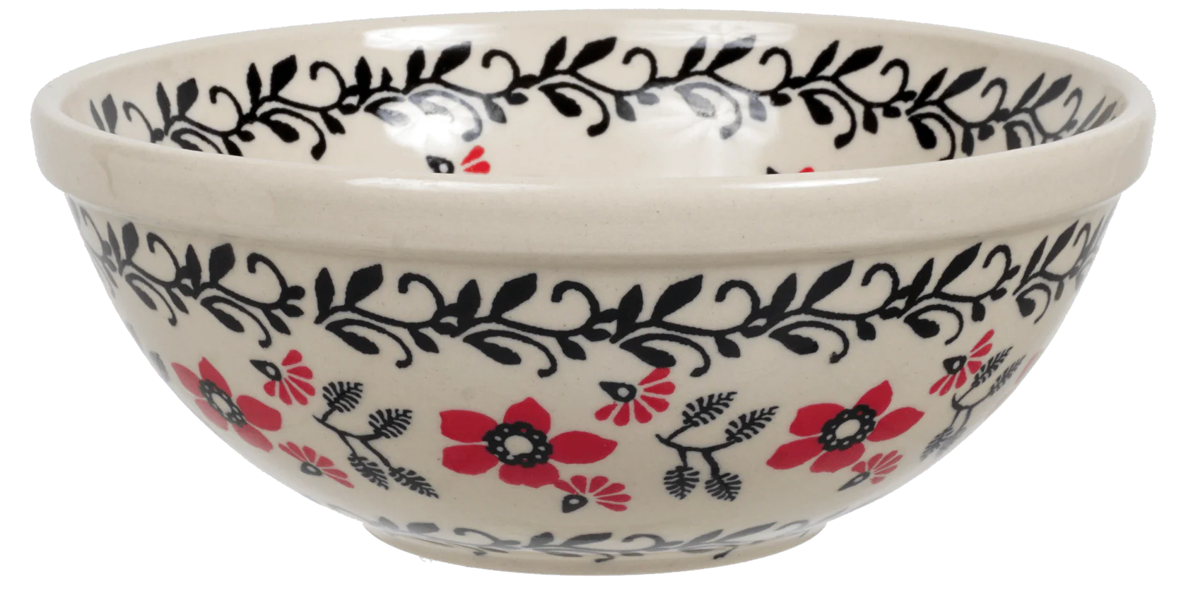 Bowl, Round, 6.75" in "Scarlet Garden" by Manufaktura | M090T-KK01
