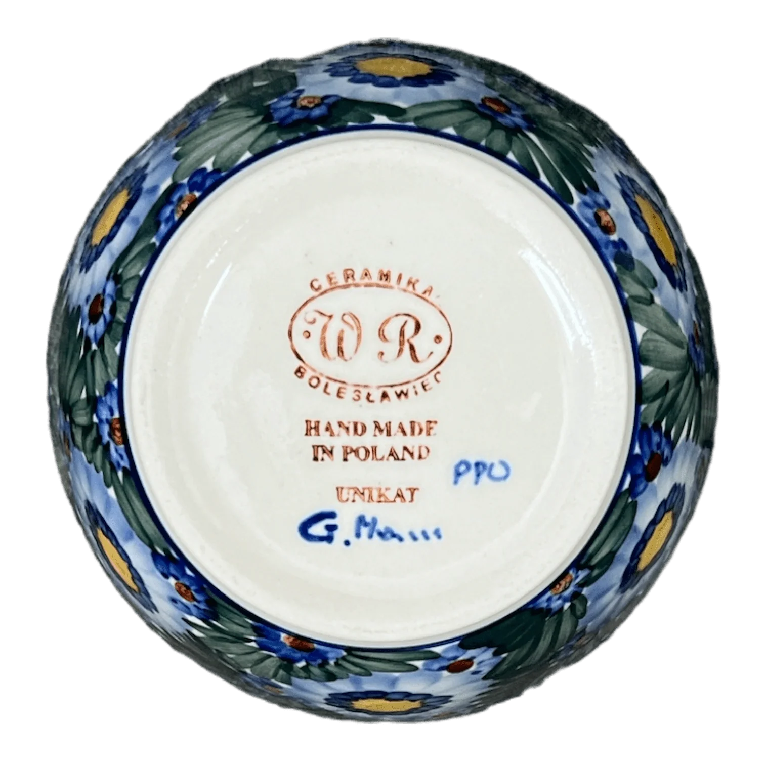 Bowl, Round, 6", WR (WR12B) in "Impressionist's Dream" by W.R. Ceramika | WR12B-AB3 - Image 3