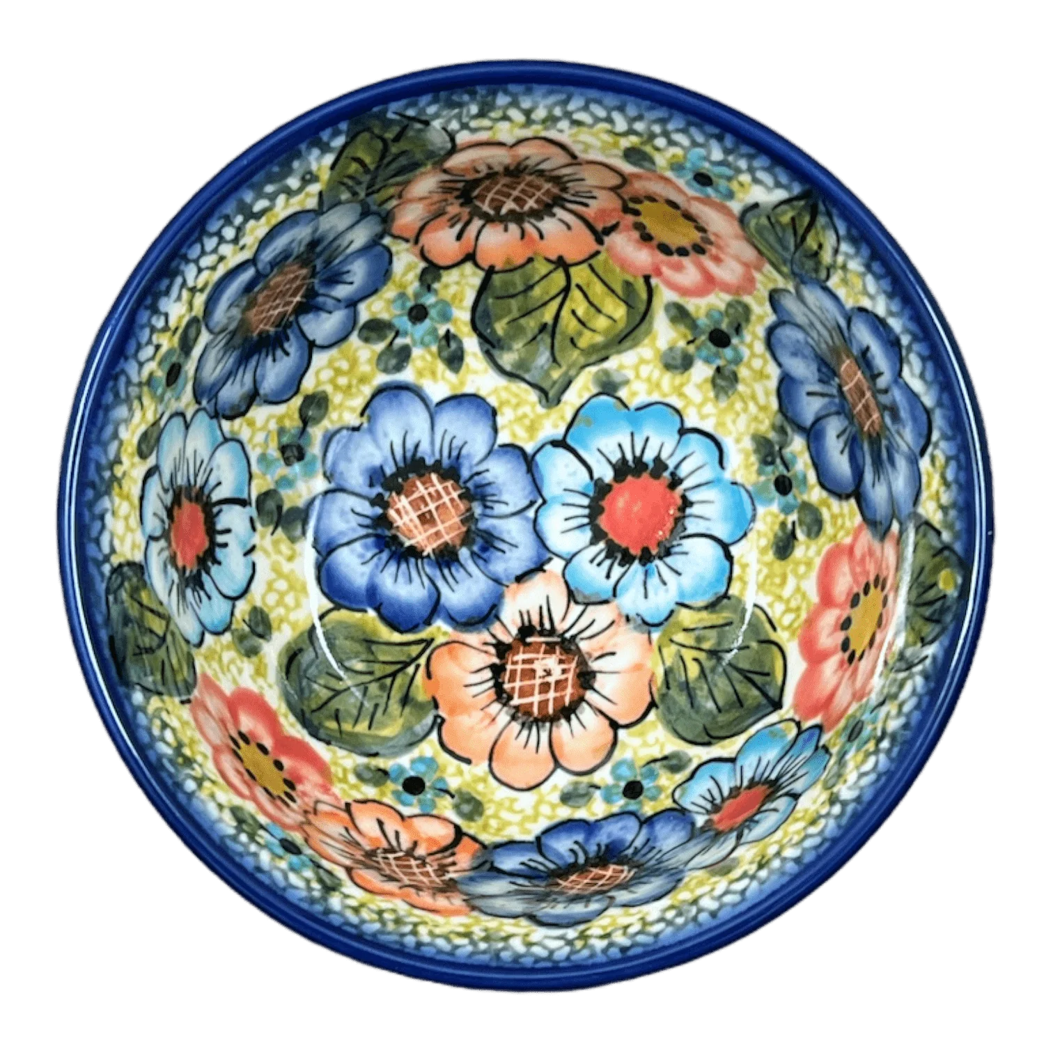 Bowl, Round, 6", WR (WR12B) in "Rainbow Field" by W.R. Ceramika | WR12B-WR54 - Image 2