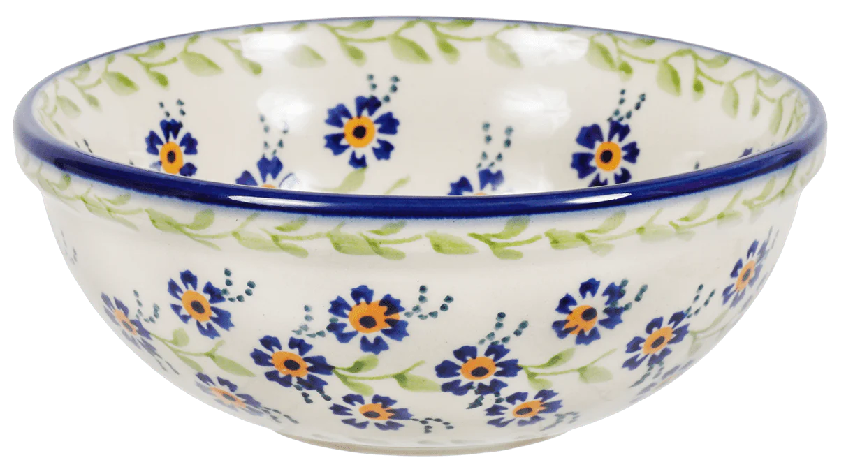 Bowl, Round, 6" in "Blue Clematis" by Manufaktura | M089U-VB03