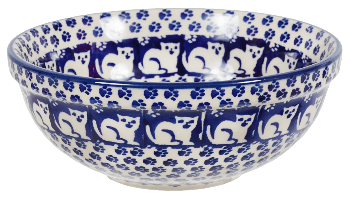 Bowl, Round, 6" in "Kitty Cat Path" by Manufaktura | M089T-KOT6