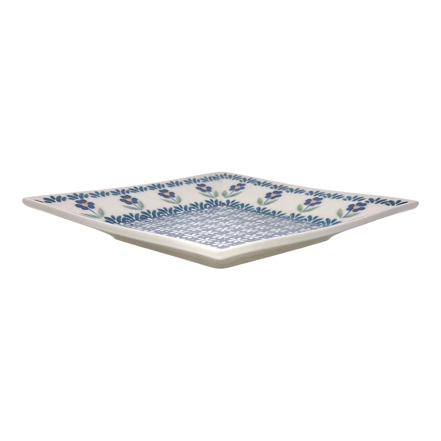 Plate, Square, Dessert, 7" in "Forget Me Not" by Manufaktura | T158T-ASS - Image 3