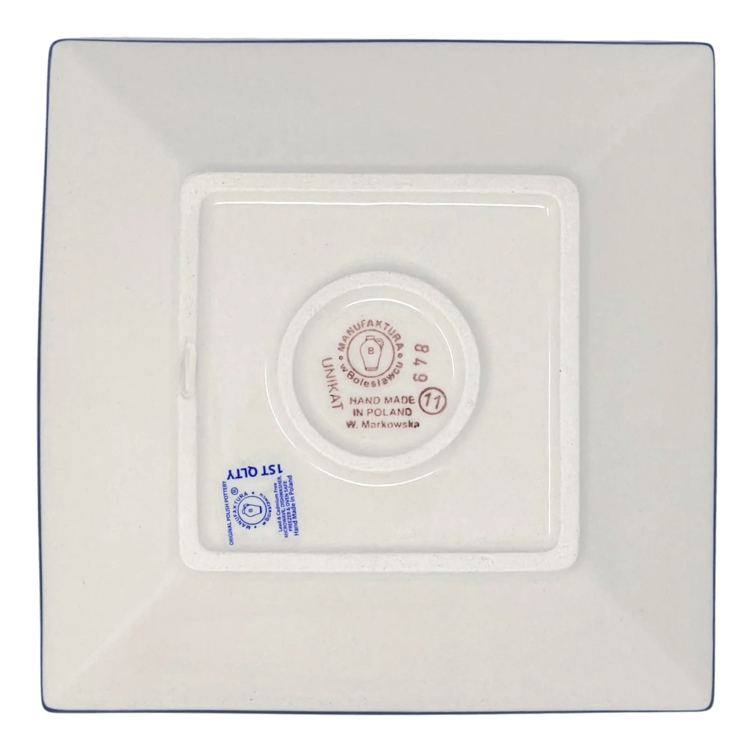 Plate, Square, Dessert, 7" in "Misty Blue" by Manufaktura | T158U-61A - Image 4
