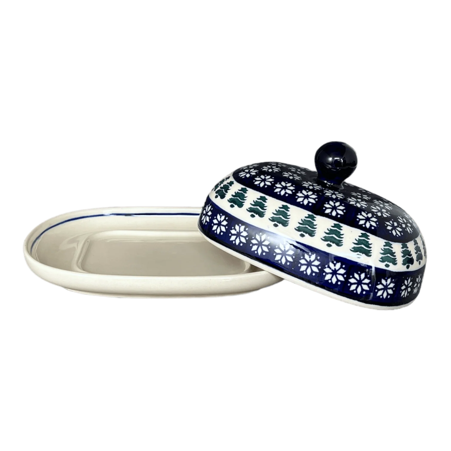 Butter Dish, Large, 6" x 8" in "Floral Pine" by Zaklady | Y1394-D914 - Image 4